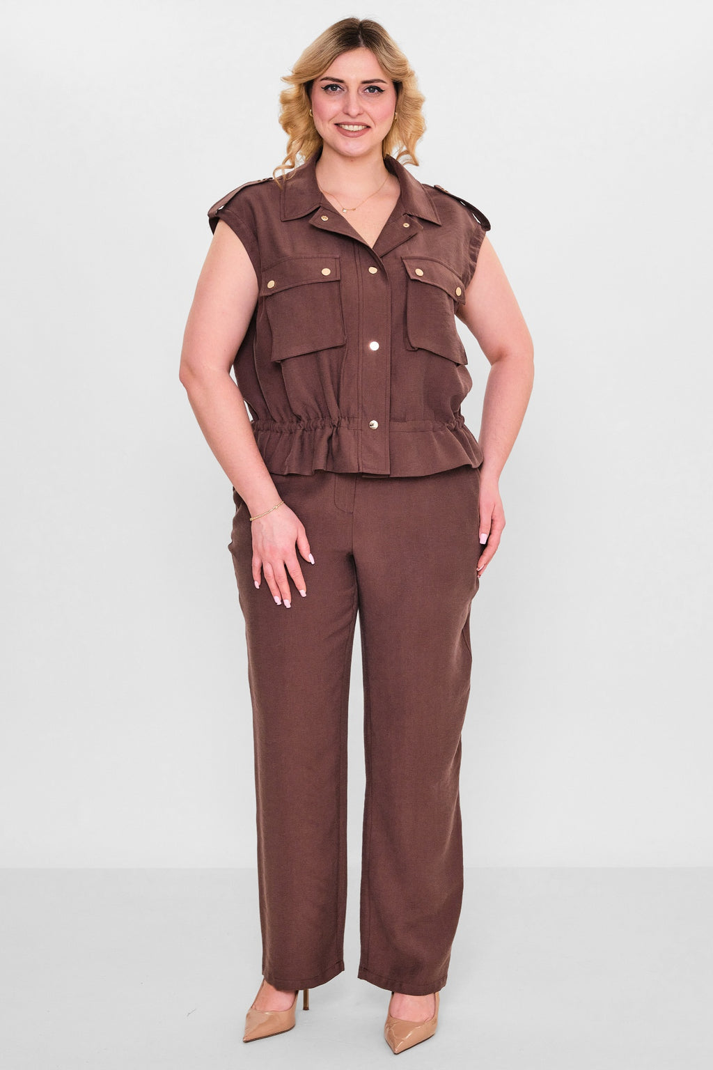 Laluce - Plus Size Waistcoat (L2.Y26.YK.2Y14) - 8690200143441