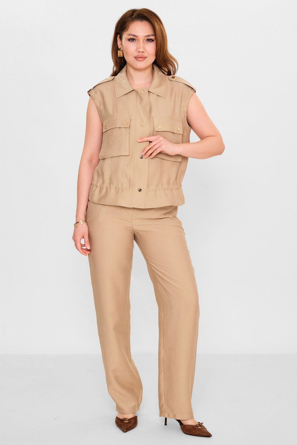 Qm - Plus Size Waistcoat (QM.Y26.TK.QY24) - 8690200143557