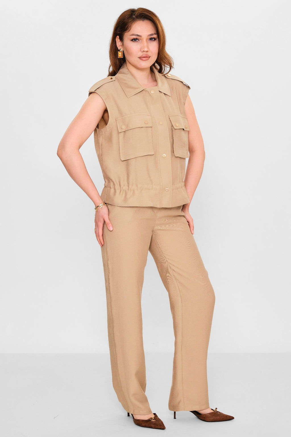 Qm - Plus Size Waistcoat (QM.Y26.TK.QY24) - 8690200143557