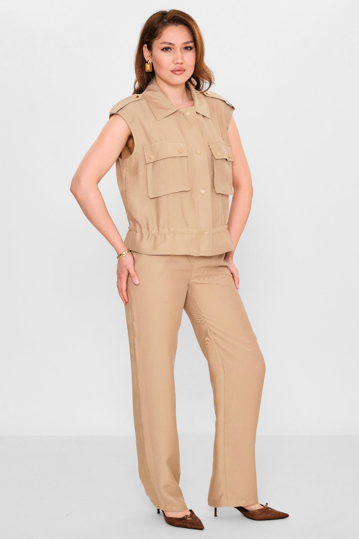 Qm - Plus Size Waistcoat (QM.Y26.TK.QY24) - 8690200143557