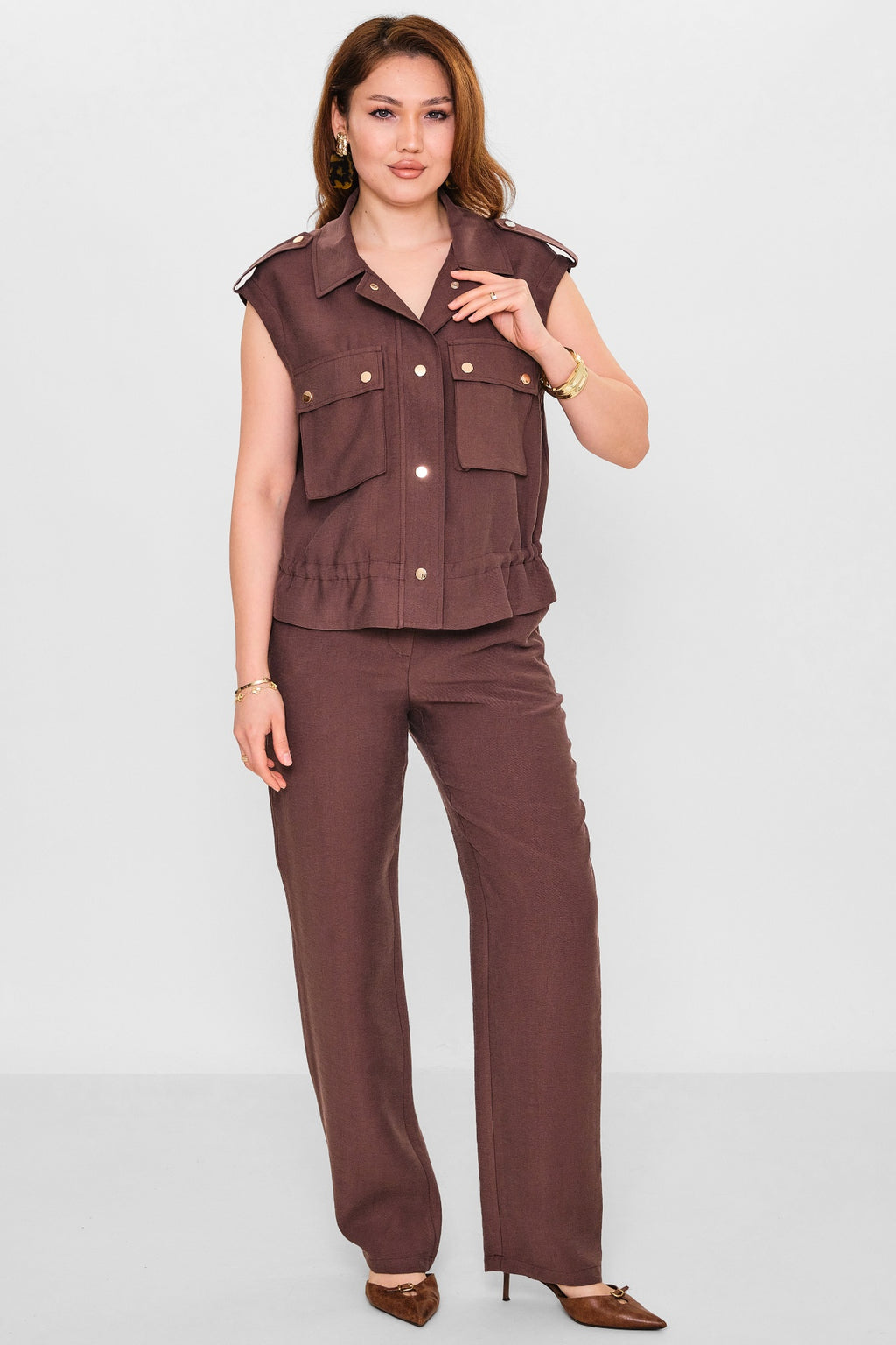 Qm - Plus Size Waistcoat (QM.Y26.TK.QY24) - 8690200143564