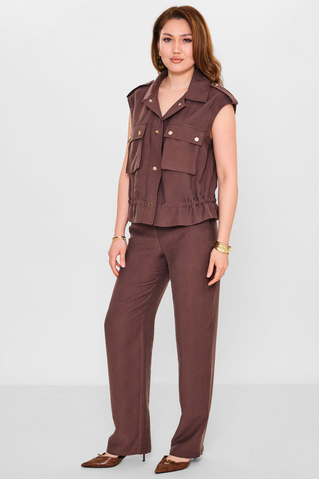 Qm - Plus Size Waistcoat (QM.Y26.TK.QY24) - 8690200143564