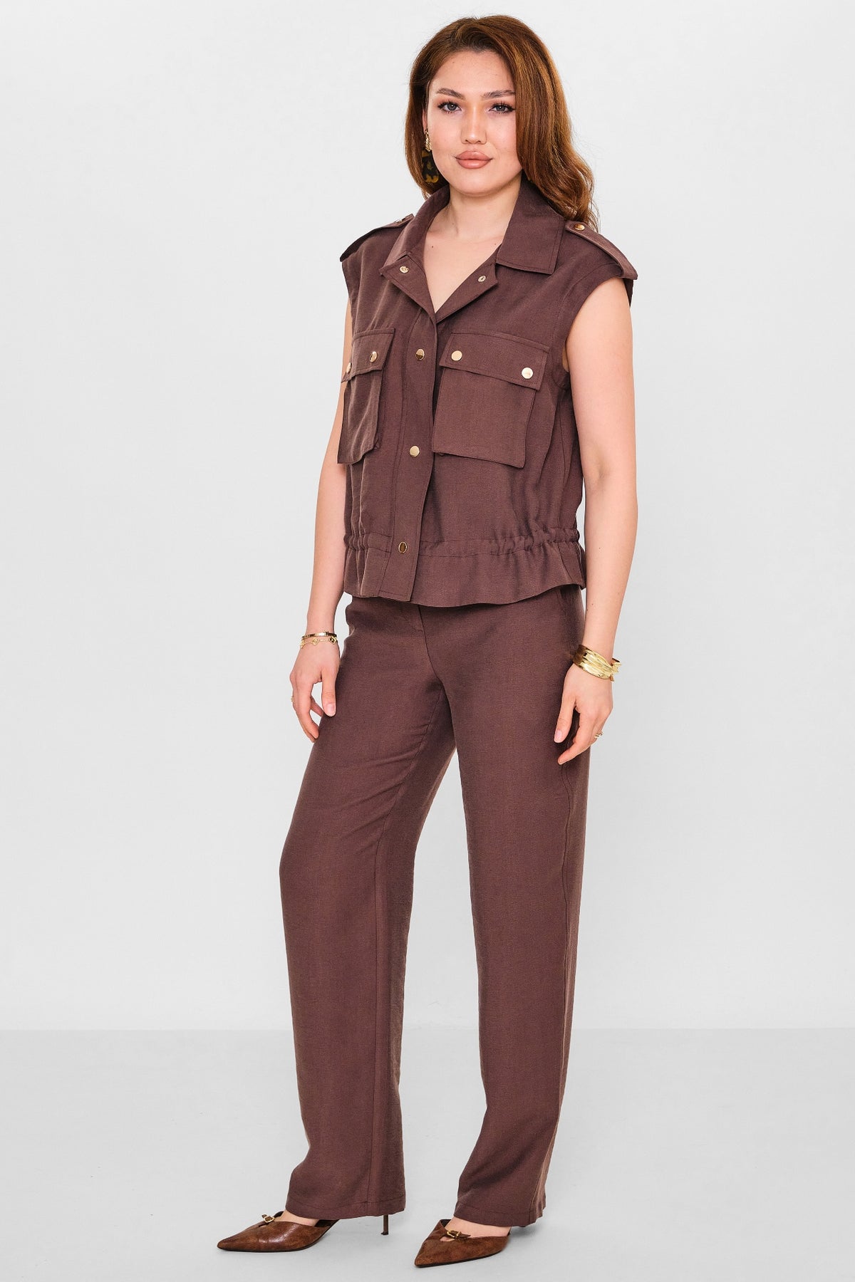 Qm - Plus Size Waistcoat (QM.Y26.TK.QY24) - 8690200143564