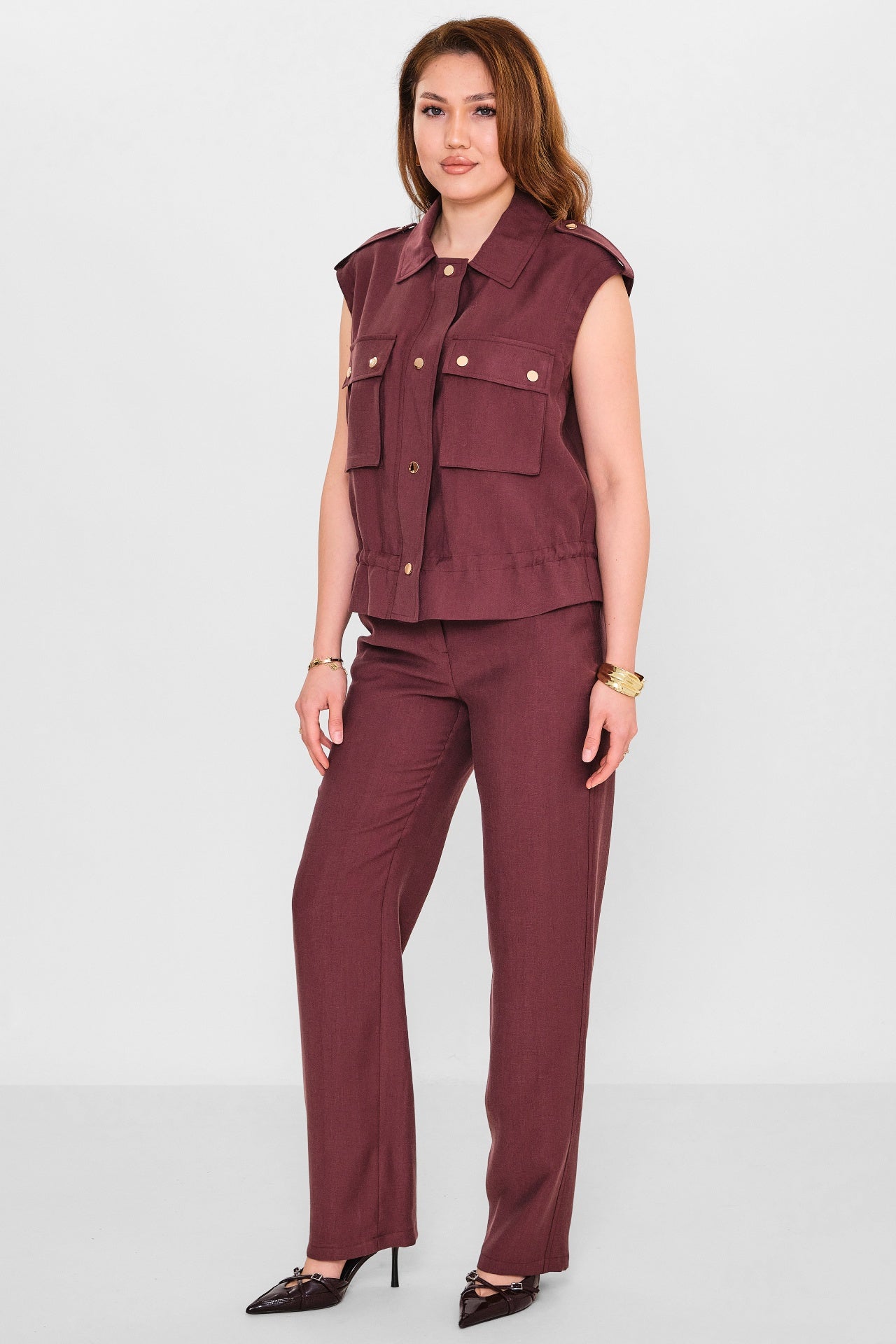 Qm - Plus Size Waistcoat (QM.Y26.TK.QY24) - 8690200143571