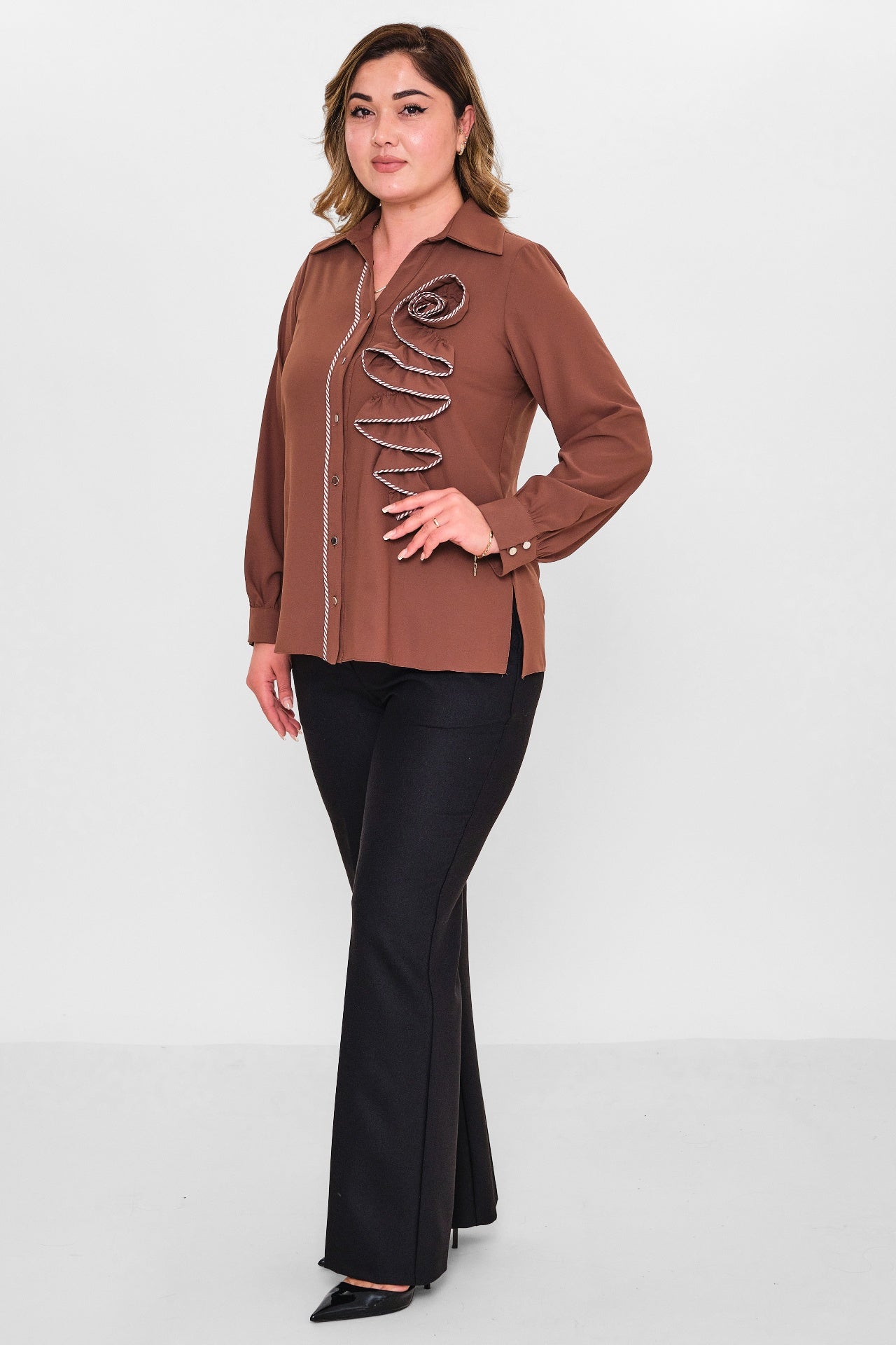 Ki̇fayet - Plus Size Shirt (KFY26Y18701-01) - 8690200144653