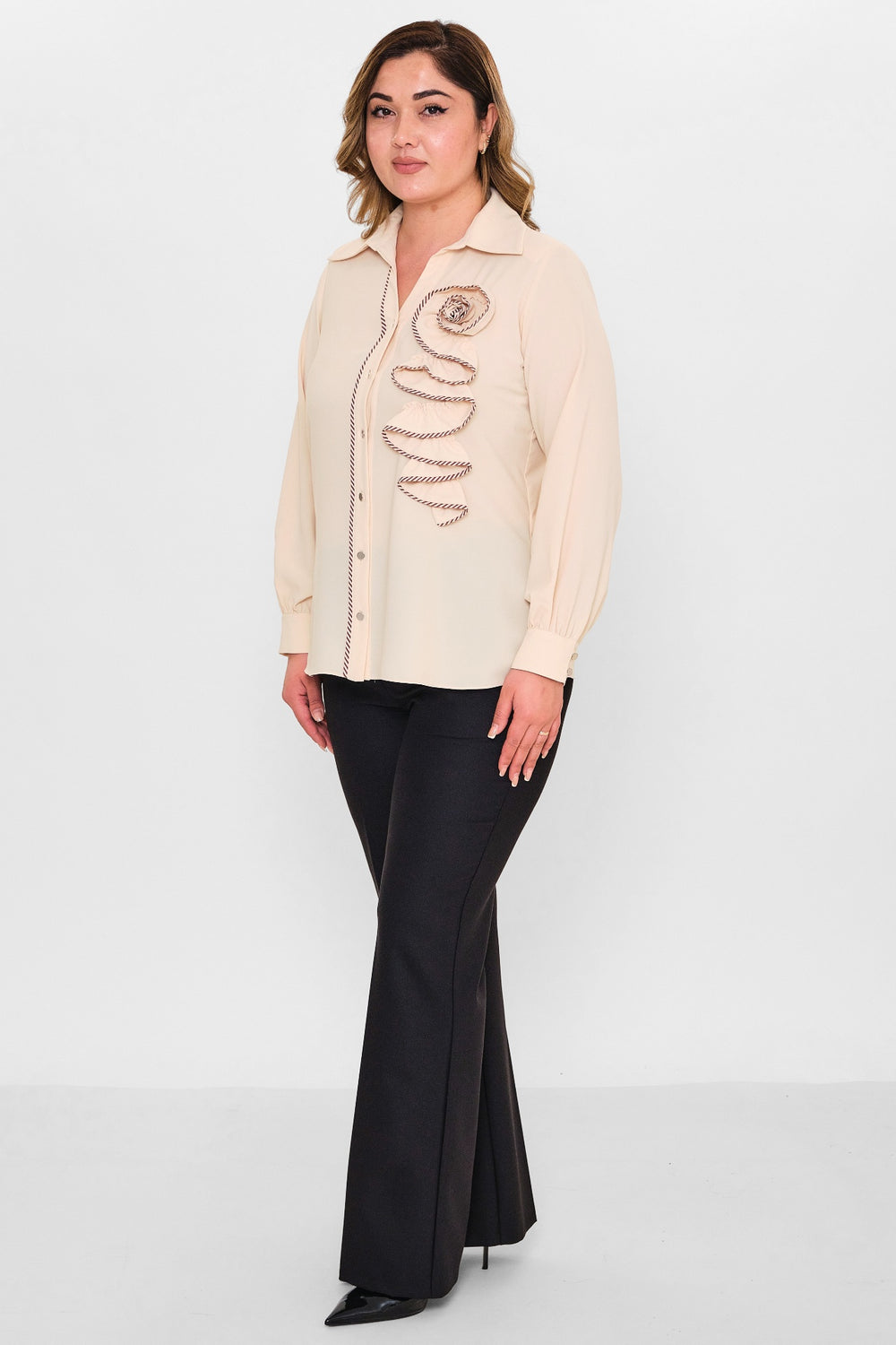 Ki̇fayet - Plus Size Shirt (KFY26Y18701-01) - 8690200144660