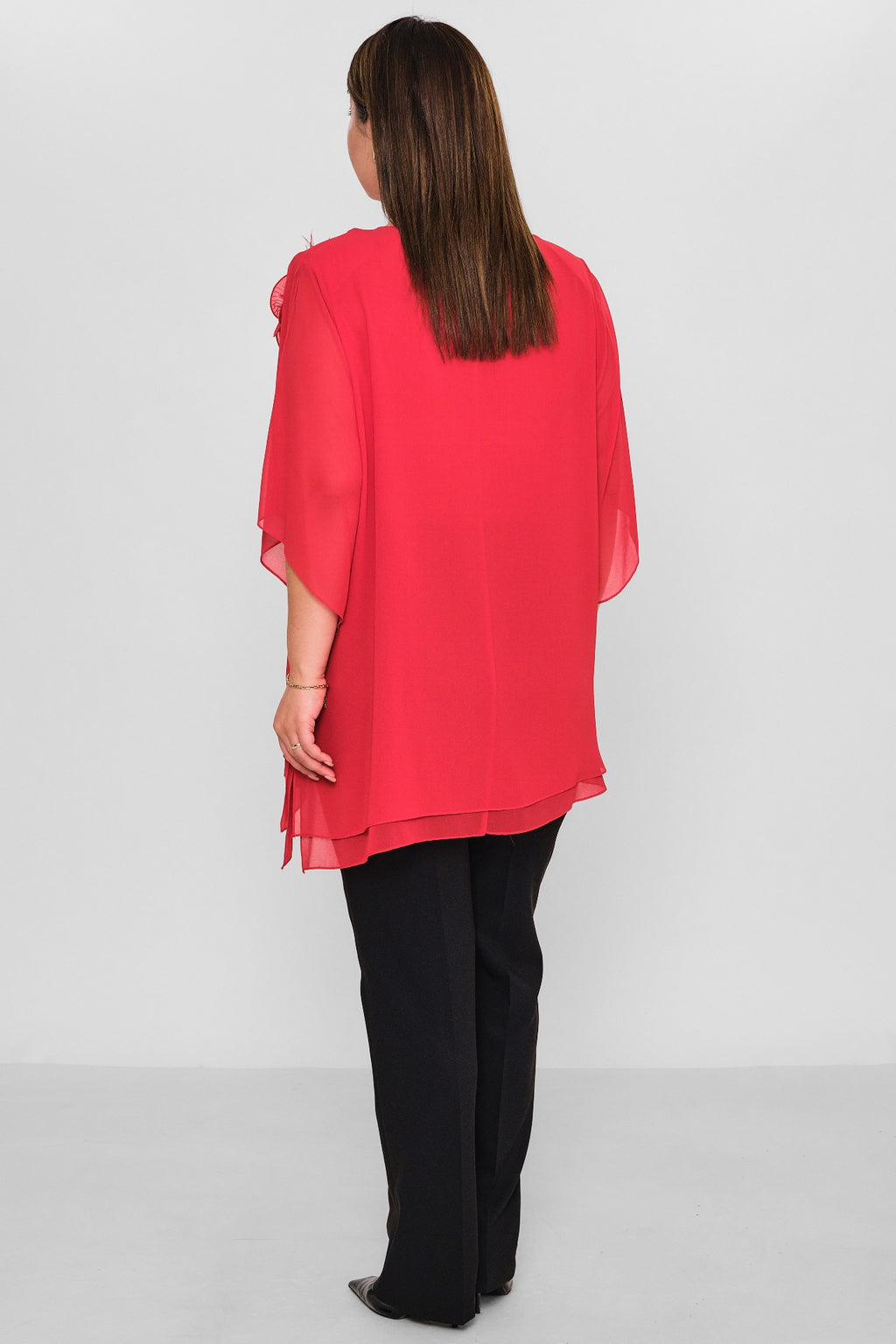 Kifayet - Extended Plus Size Evening Blouse (KFY26Y22502-01) - 8690200144721