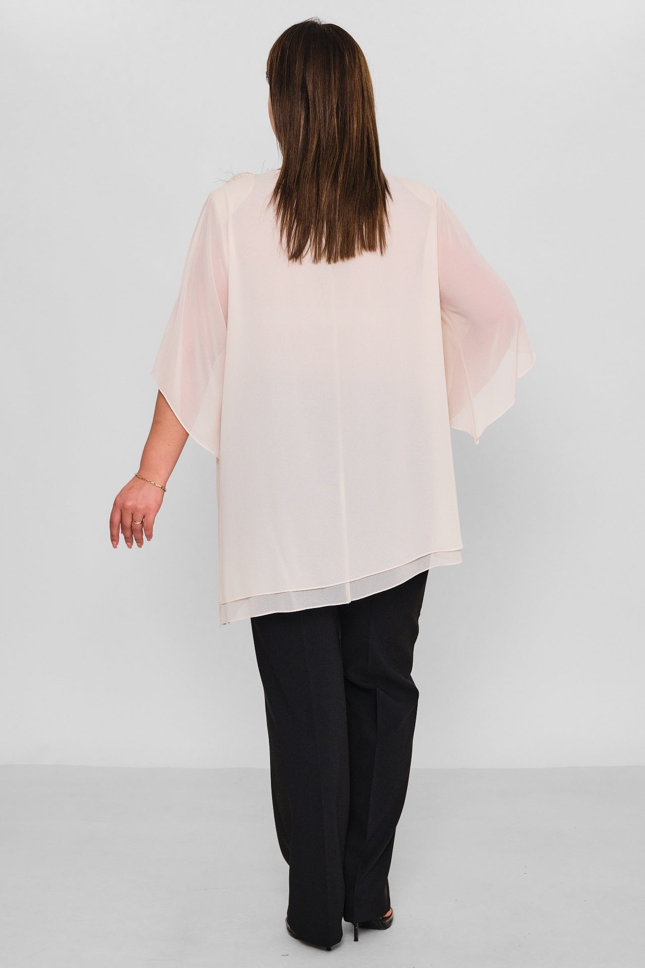 Kifayet - Extended Plus Size Evening Blouse (KFY26Y22502-01) - 8690200144738