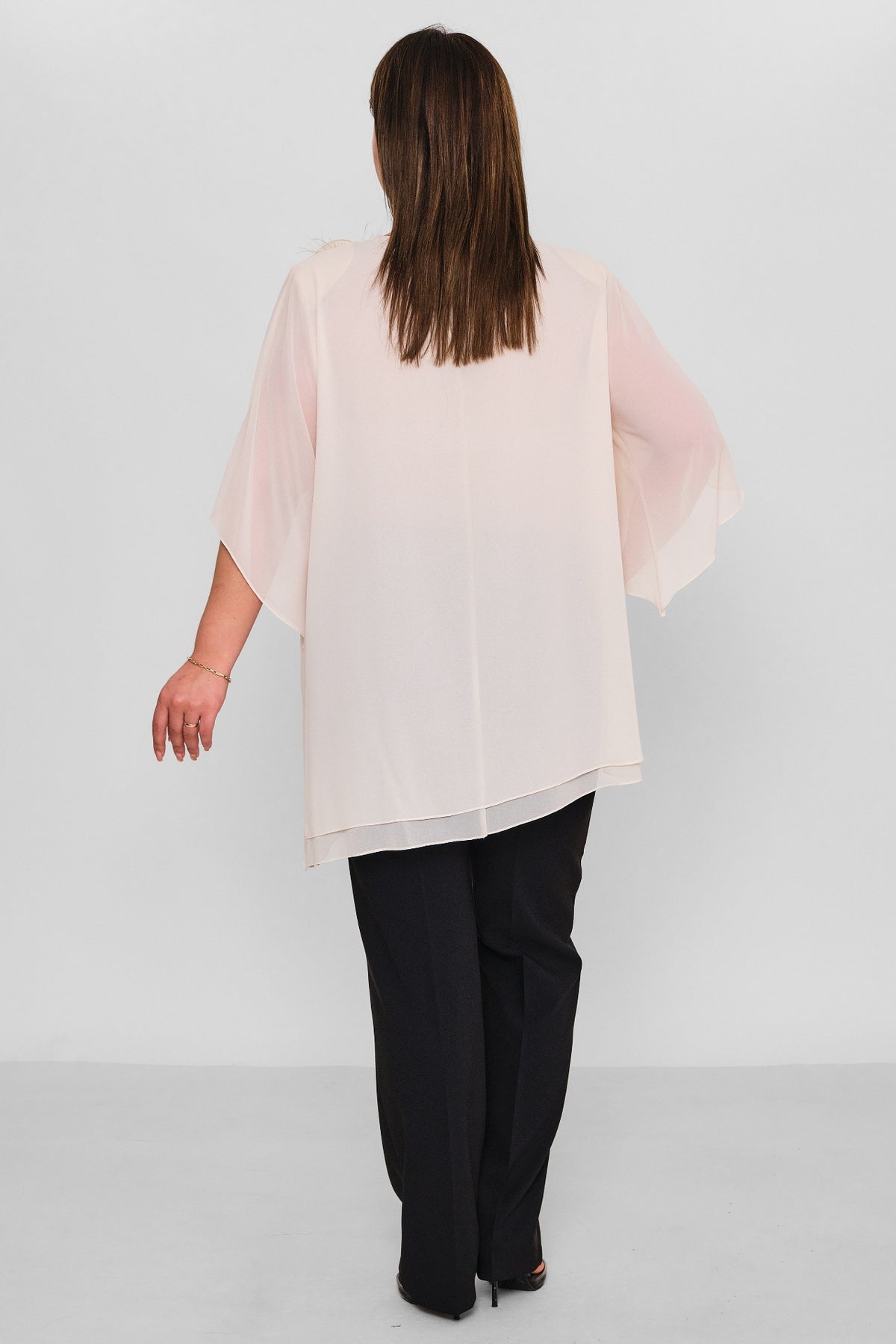 Kifayet - Extended Plus Size Evening Blouse (KFY26Y22502-01) - 8690200144738