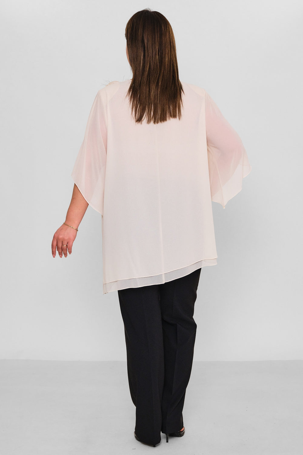 Kifayet - Extended Plus Size Evening Blouse (KFY26Y22502-01) - 8690200144738