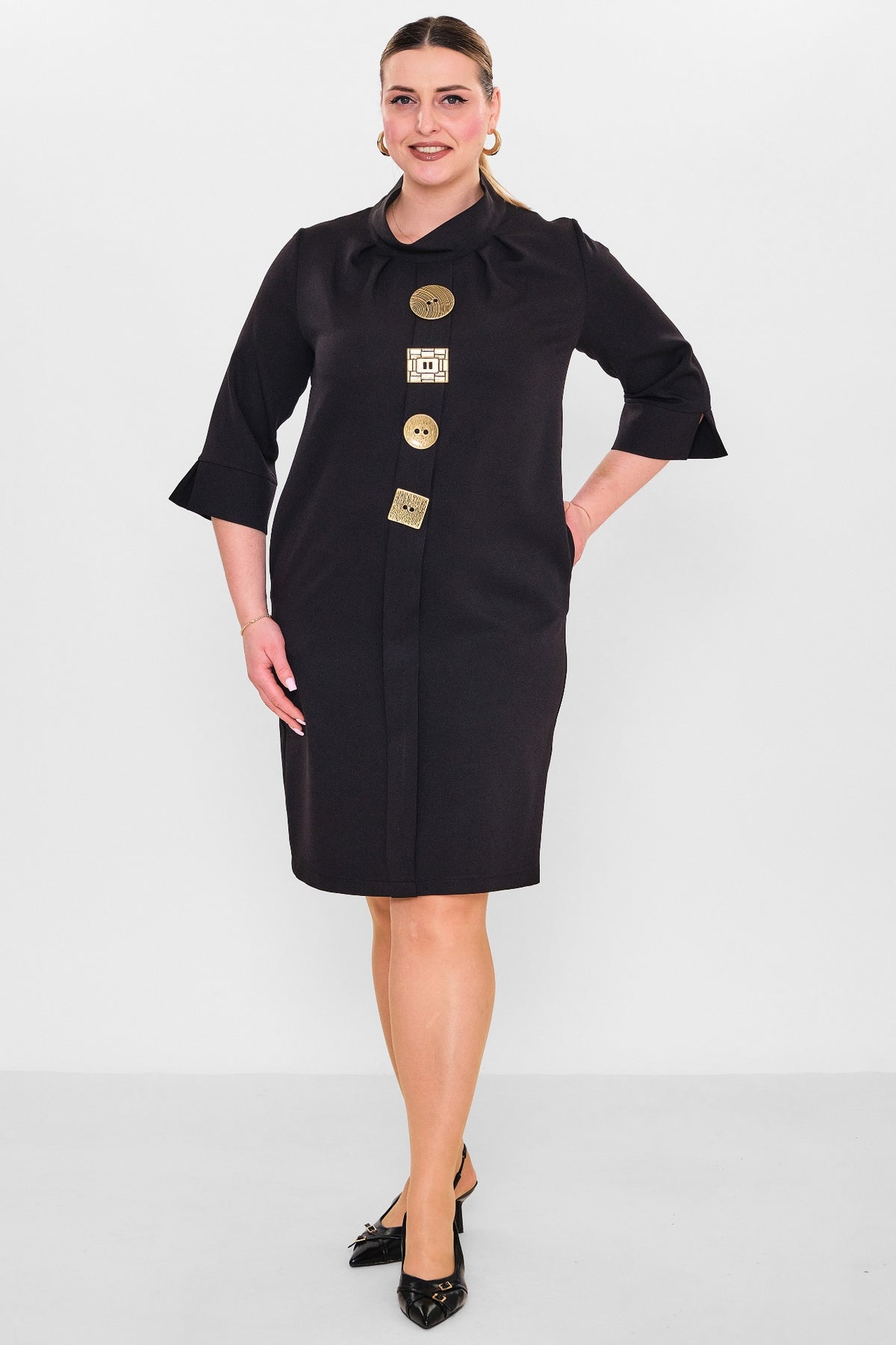Ebberro - Plus Size Dress (EBR26Y6113BB) - 8690200145254