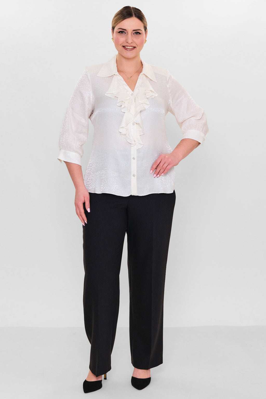 Kifayet - Plus Size Shirt (KFY26Y18508-01) - 8690200145827
