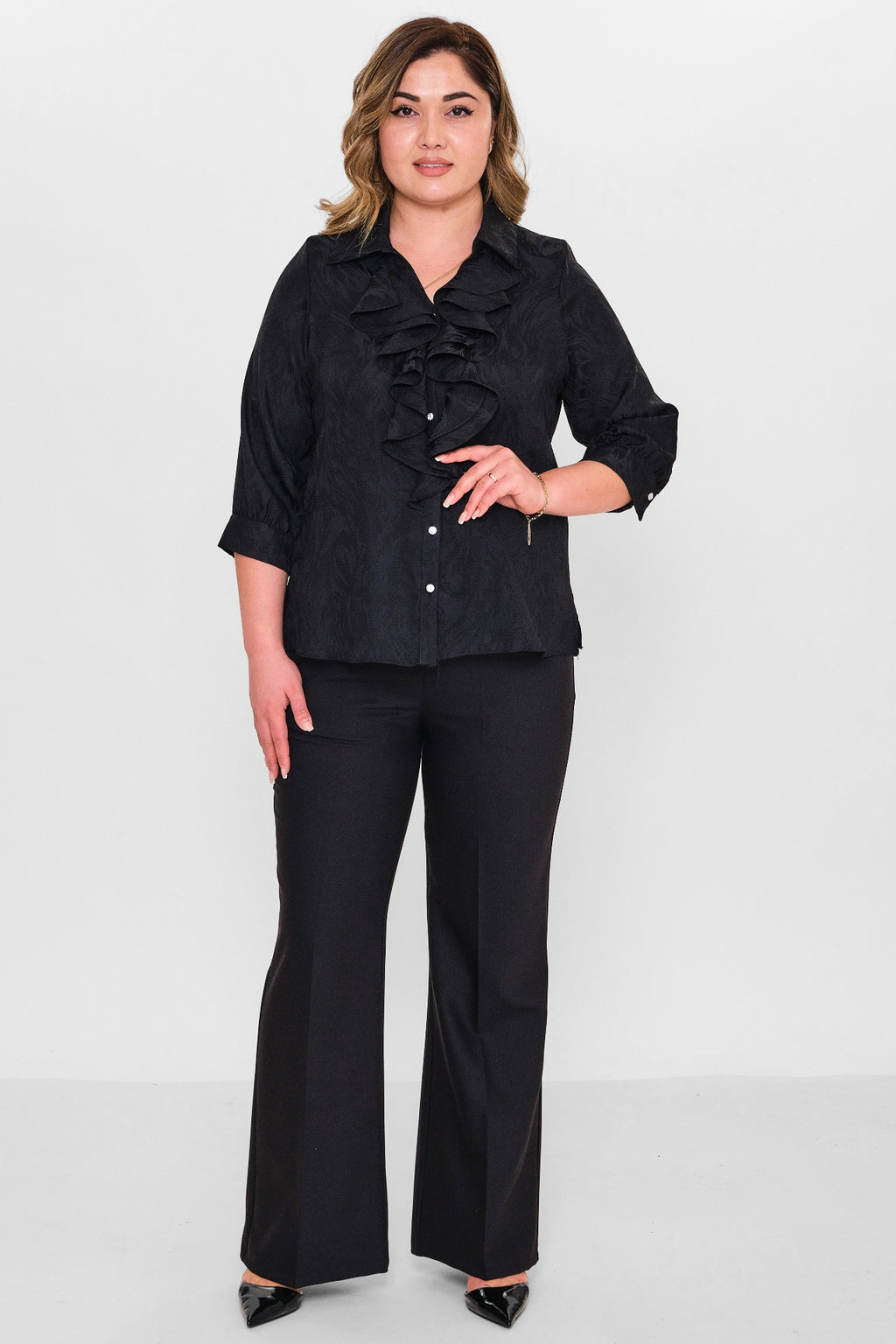 Kifayet - Plus Size Shirt (KFY26Y18508-01) - 8690200145841