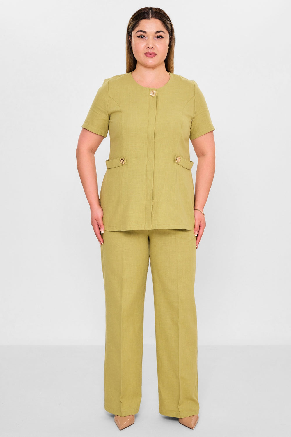 Dress port - Plus Size Suit (DSP26Y3472) - 8690200146022