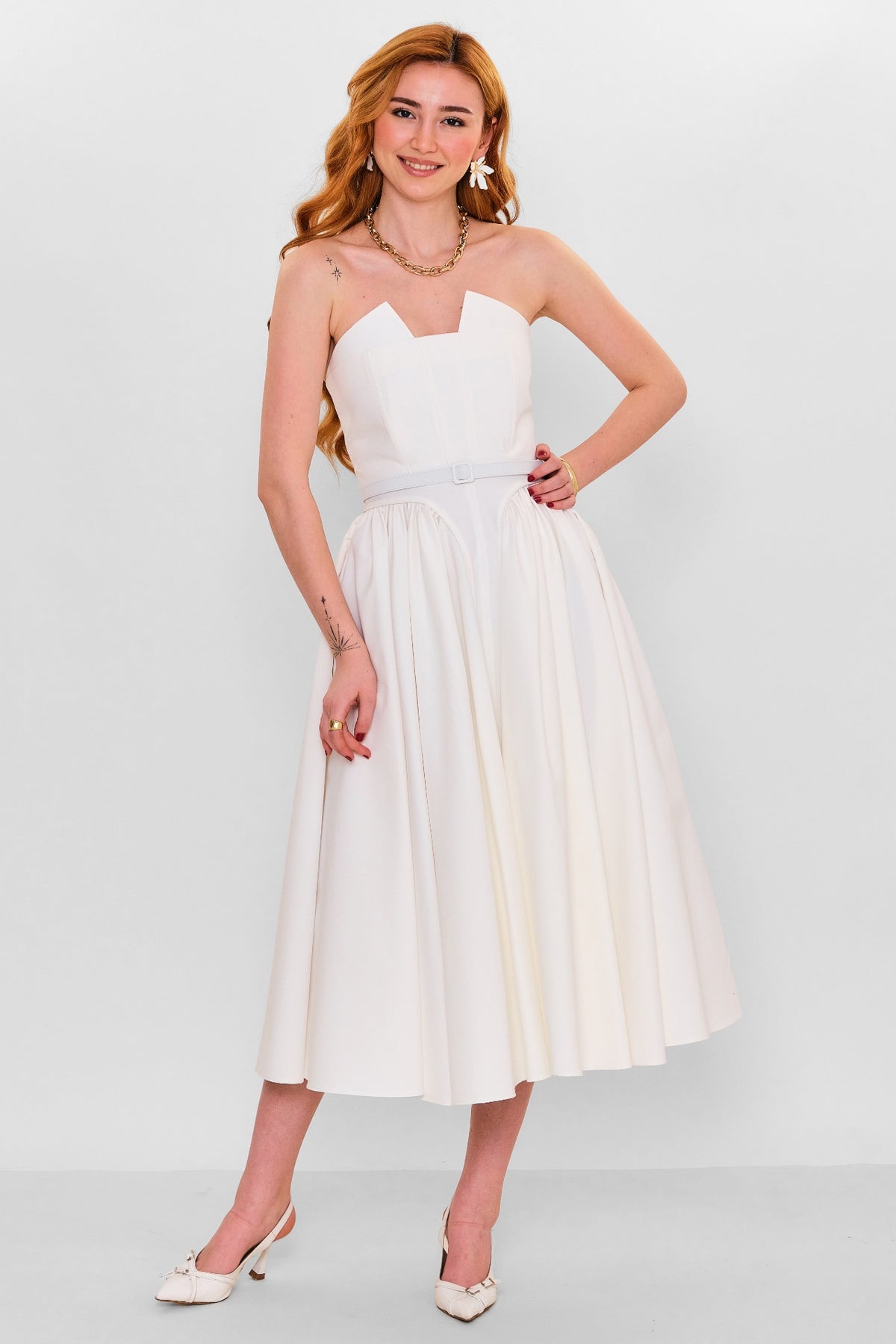 Mamulier - Plus Size Dress (MML26Y7027) - 8690200147296