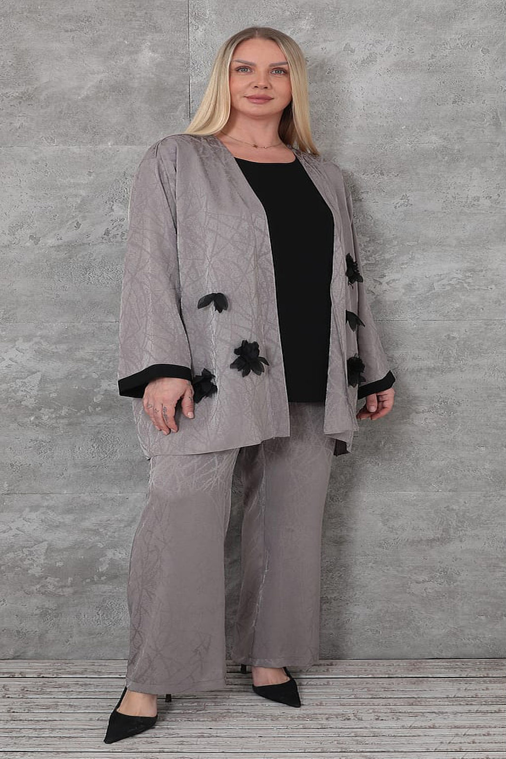 Kifayet - Extended Plus Size Suit (KFY26Y23714-20) - 8690200147623
