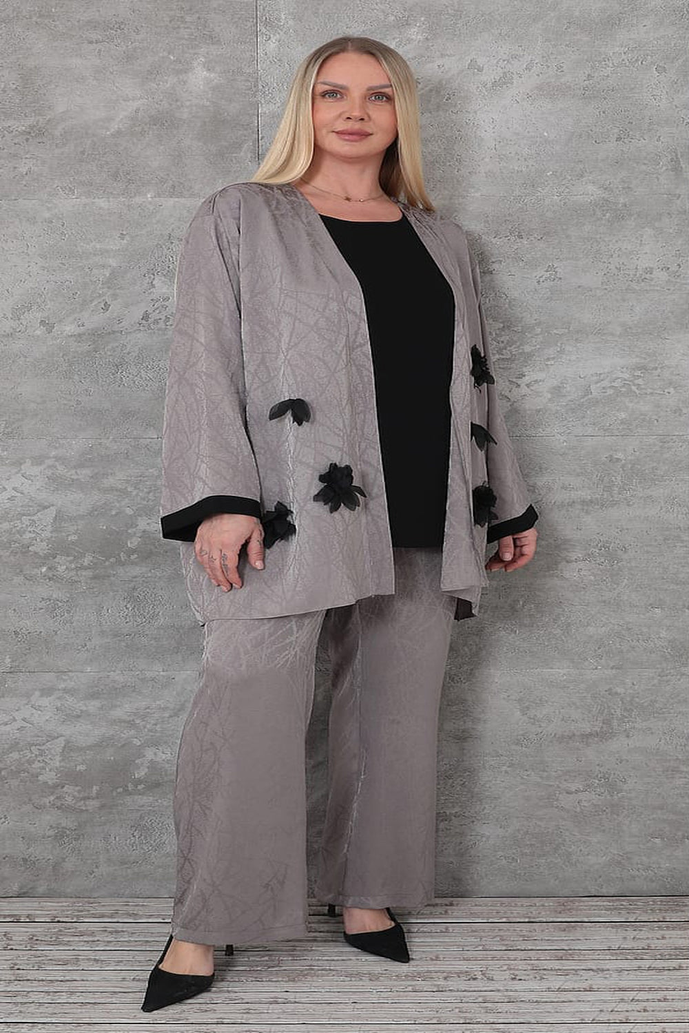 Kifayet - Extended Plus Size Suit (KFY26Y23714-20) - 8690200147623