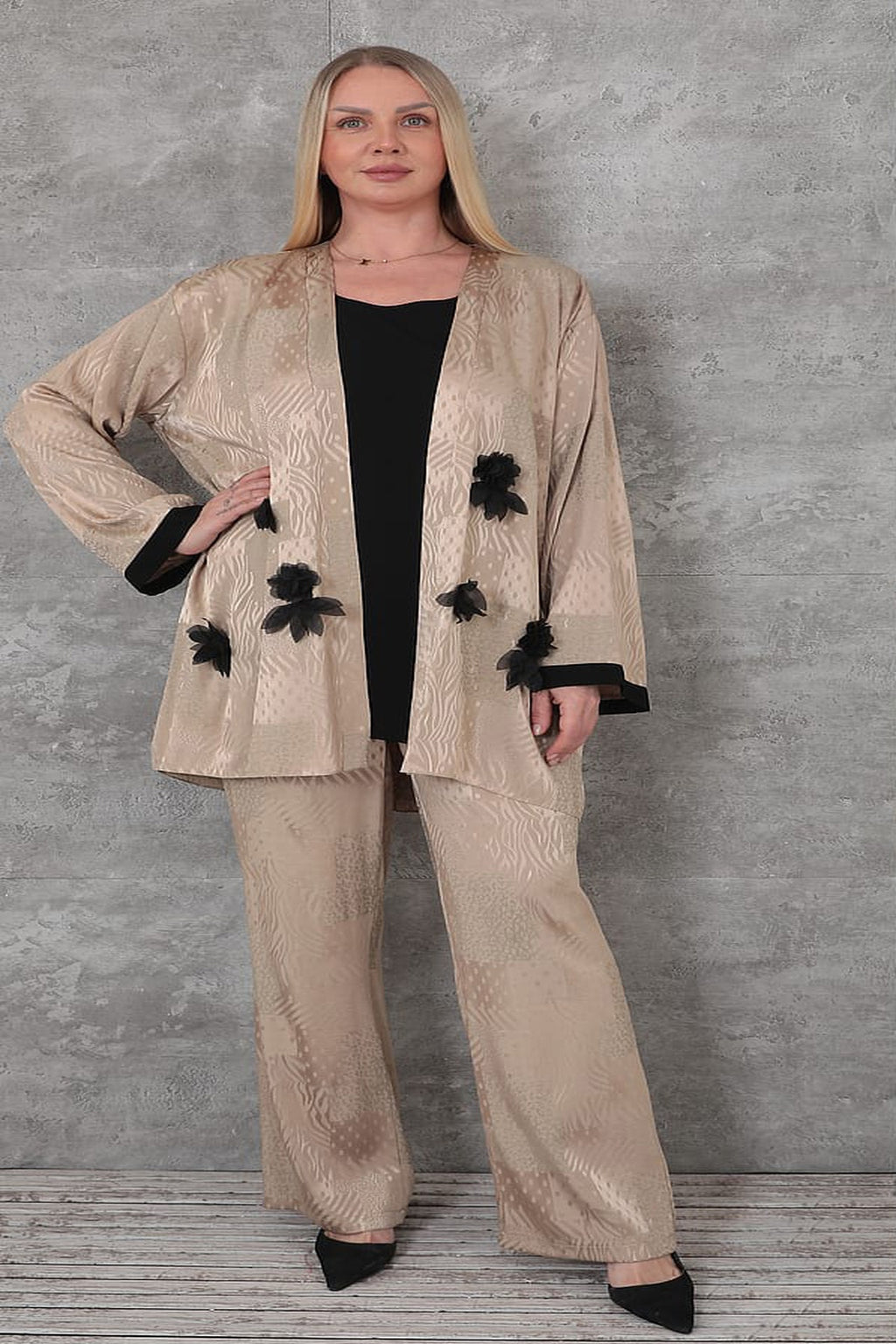 Kifayet - Extended Plus Size Suit (KFY26Y23714-20) - 8690200147647