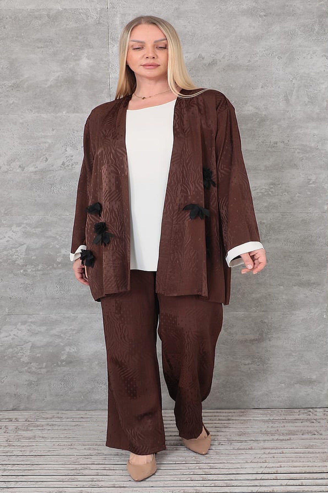 Kifayet - Extended Plus Size Suit (KFY26Y23714-20) - 8690200147654
