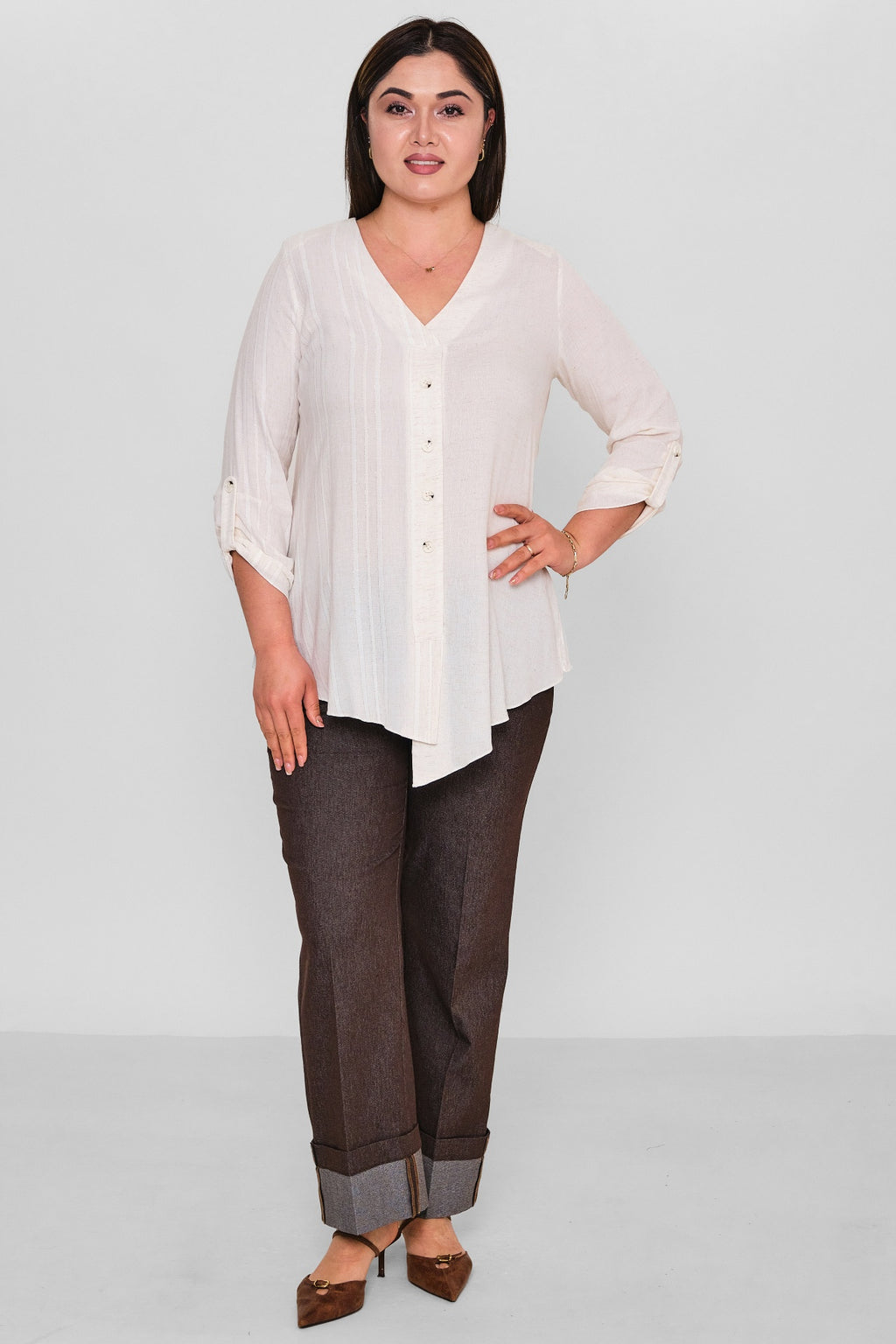 Kifayet - Plus Size Blouse (KFY26Y13712-22) - 8690200150302