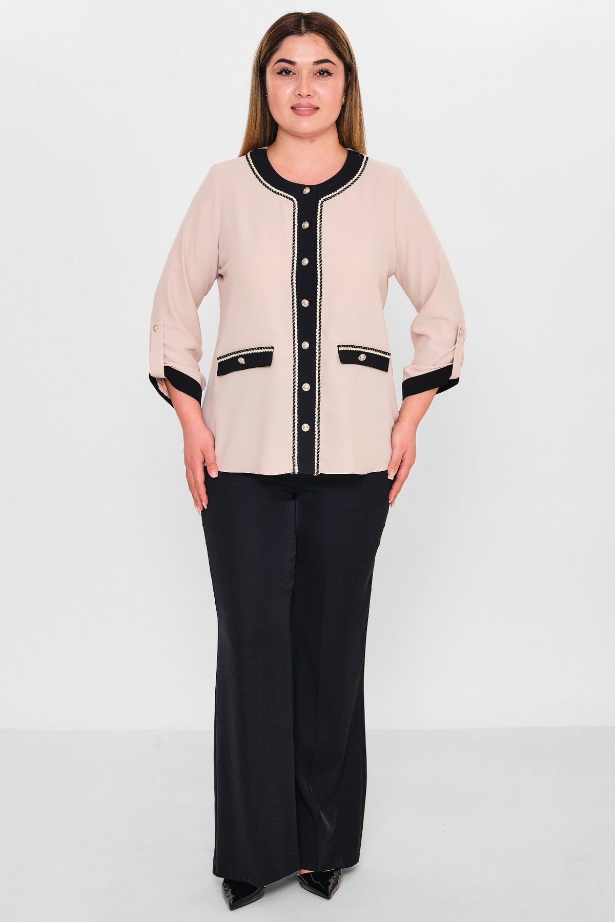Kifayet - Plus Size Blouse (KFY26Y18037-20) - 8690200150876