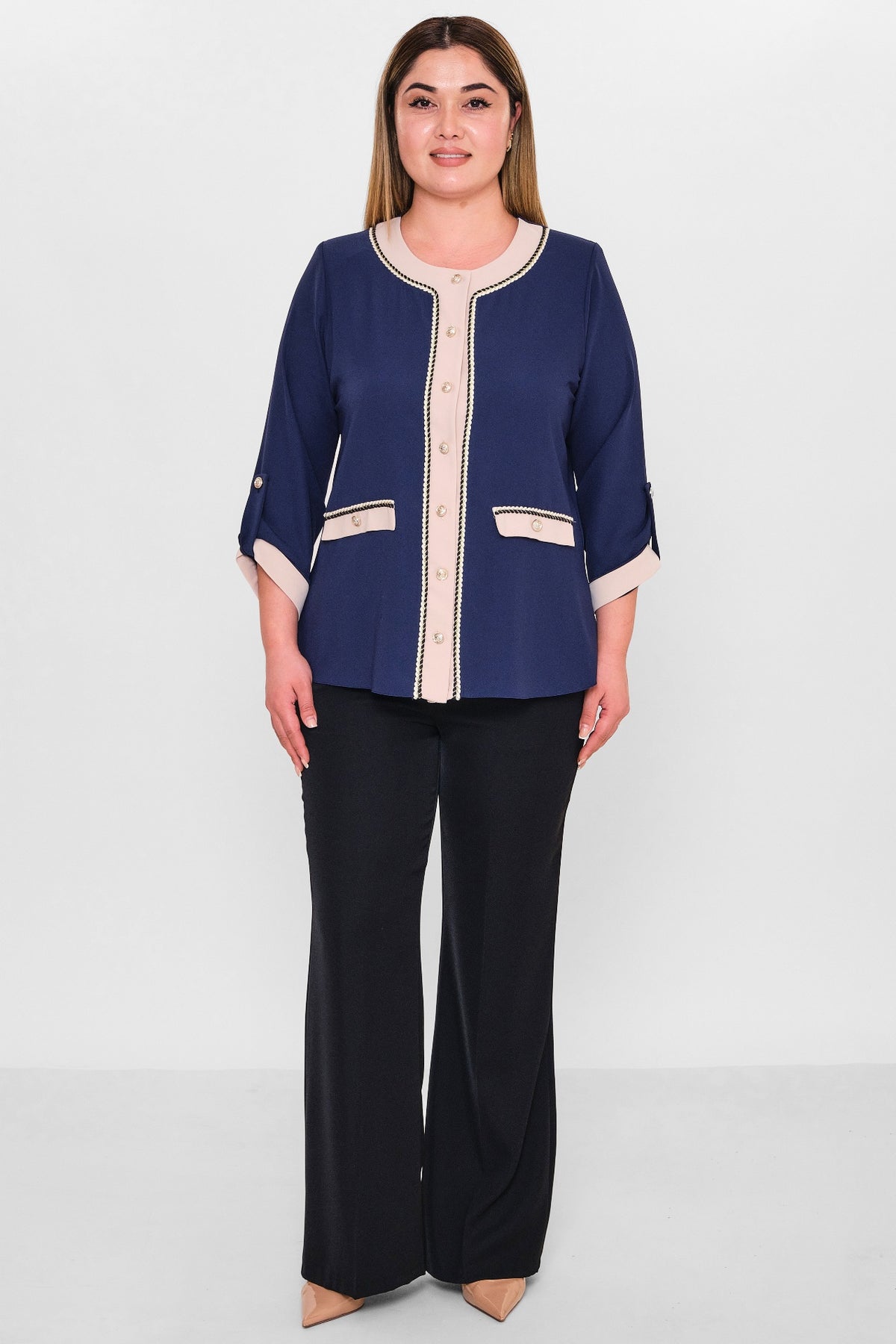 Kifayet - Plus Size Blouse (KFY26Y18037-20) - 8690200150883