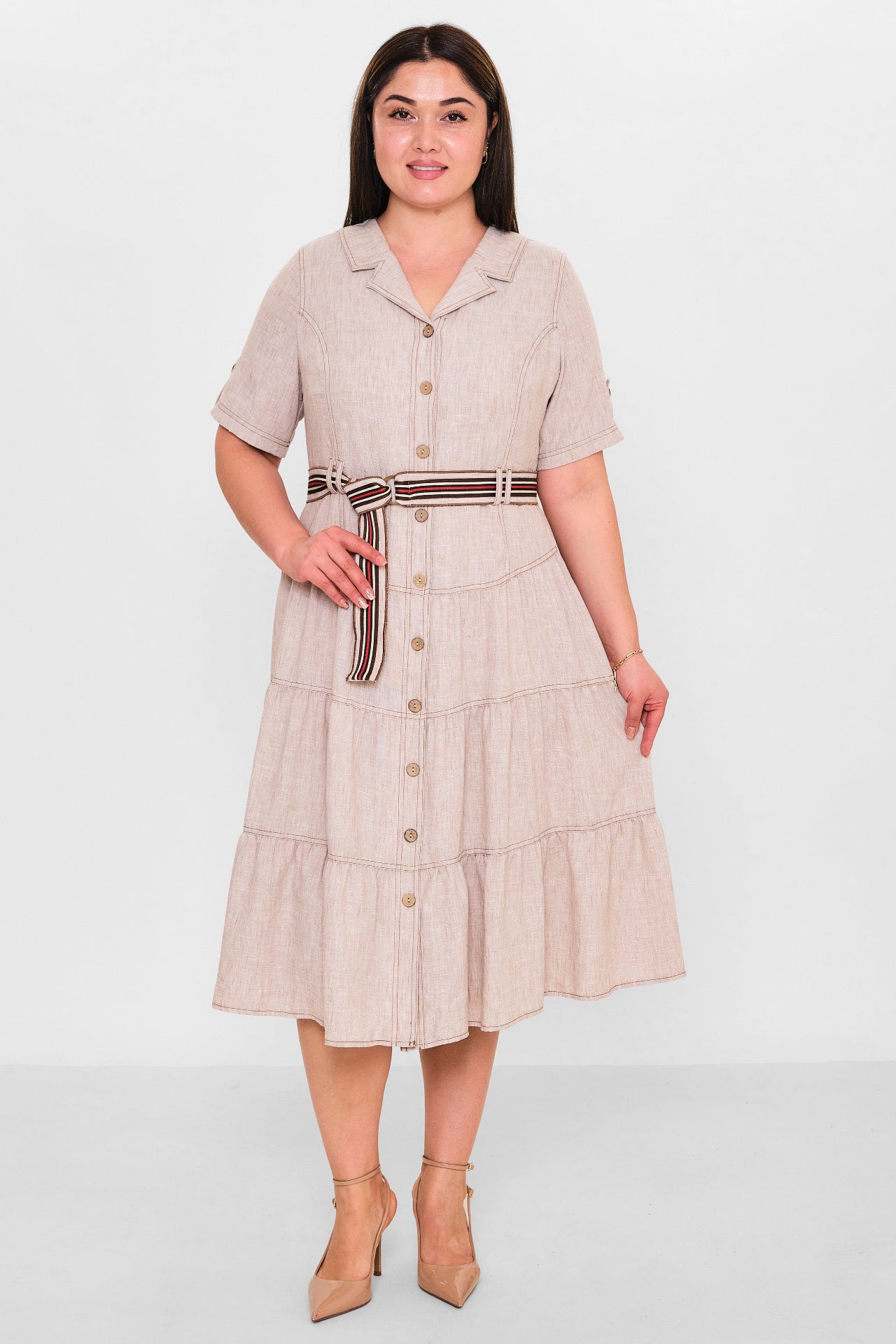Gumanize - Plus Size Dress (GMZ2026-690-7155) - 8690200151200