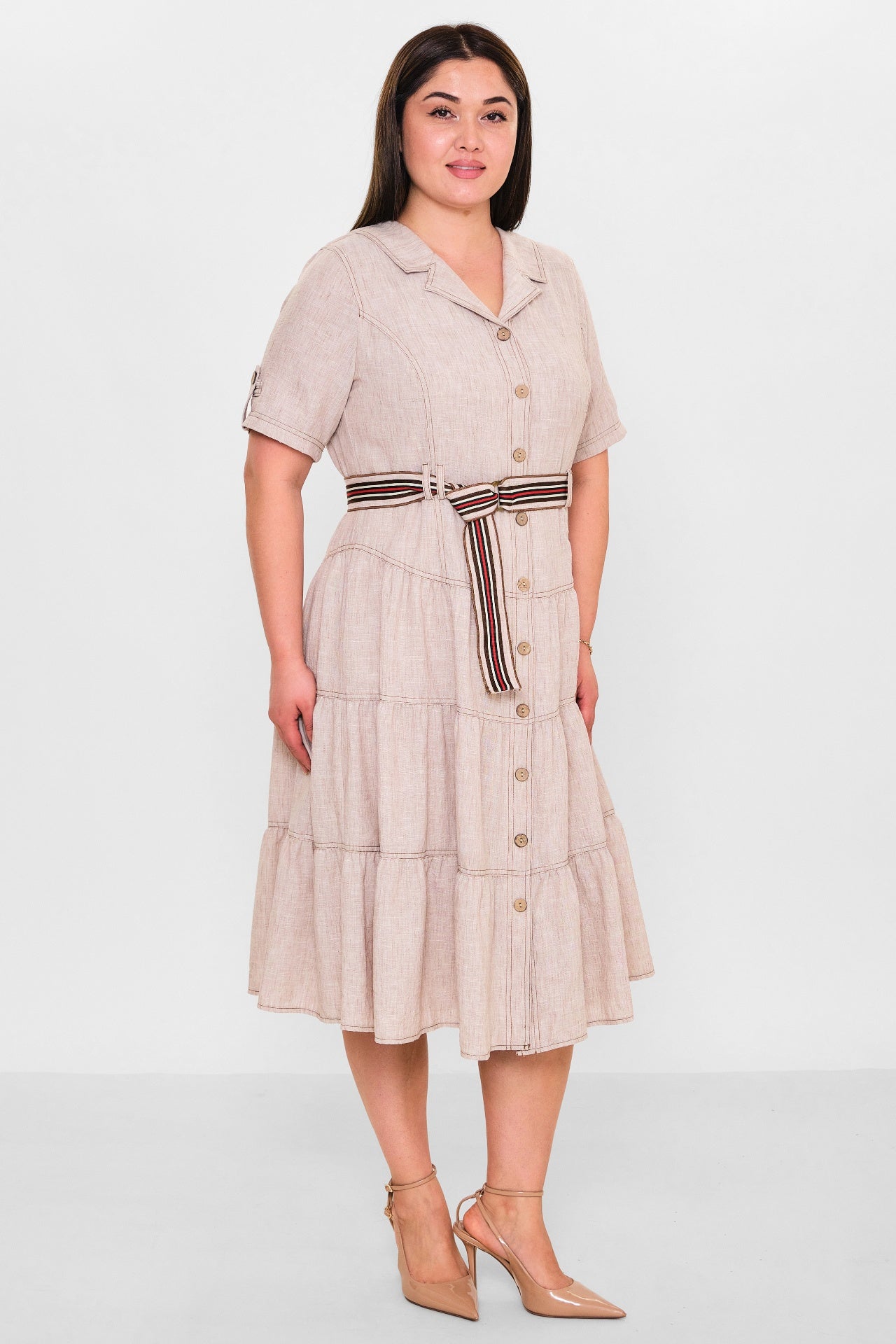 Gumanize - Plus Size Dress (GMZ2026-690-7155) - 8690200151200