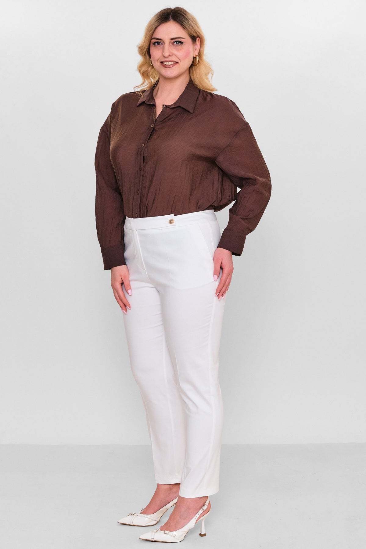 Laluce - Plus Size Trousers (L2.Y26.PNT.2P238) - 8690200151569