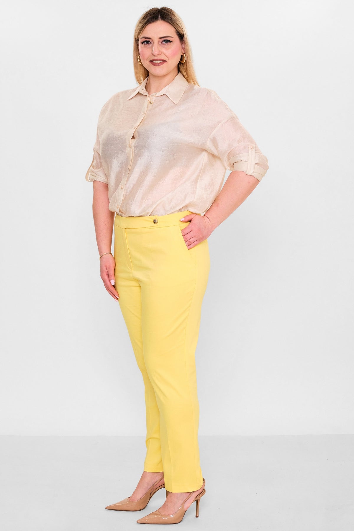 Laluce - Plus Size Trousers (L2.Y26.PNT.2P238) - 8690200151576