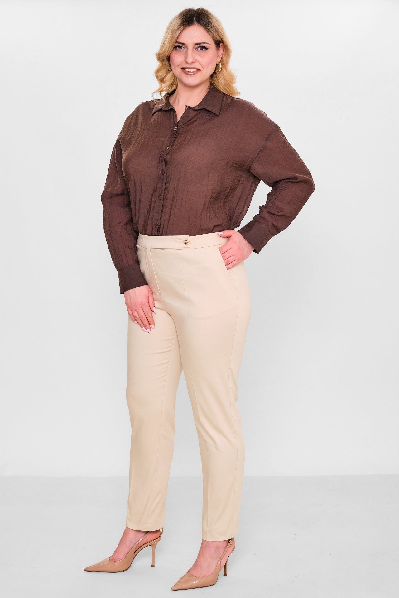 Laluce - Plus Size Trousers (L2.Y26.PNT.2P238) - 8690200151583