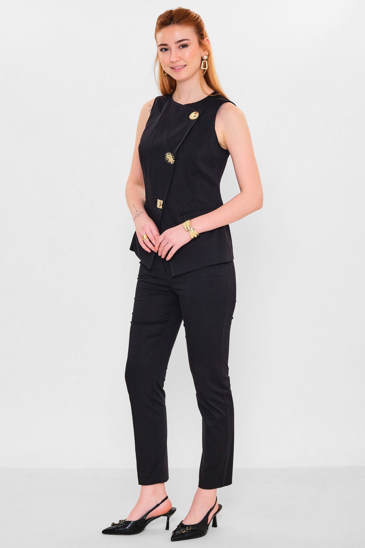 Laluce - Plus Size Waistcoat (LL.Y26.YK.LY15) - 8690200151637