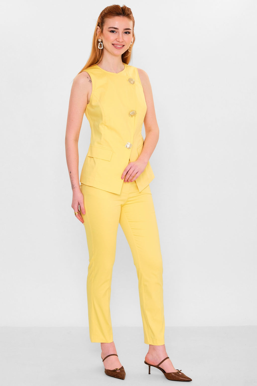 Laluce - Plus Size Waistcoat (LL.Y26.YK.LY15) - 8690200151651