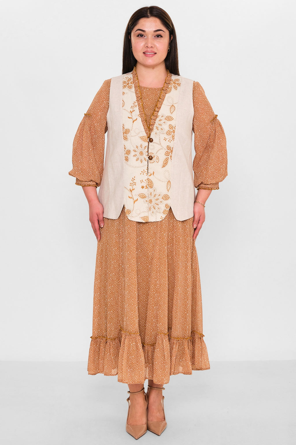 Gumanize - Plus Size Waistcoat (GMZ2025-850-7741) - 8690200151880