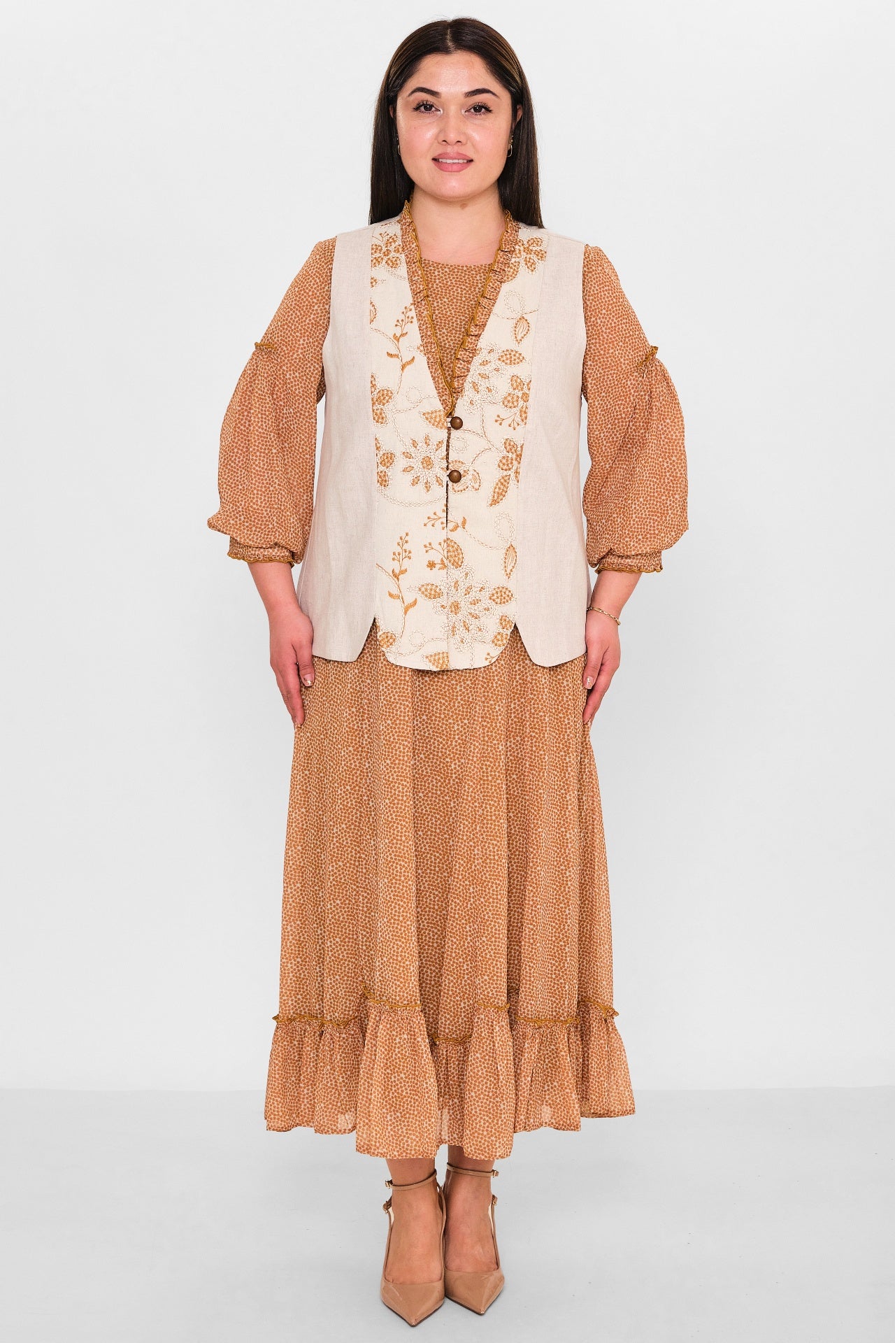 Gumanize - Plus Size Waistcoat (GMZ2025-850-7741) - 8690200151880