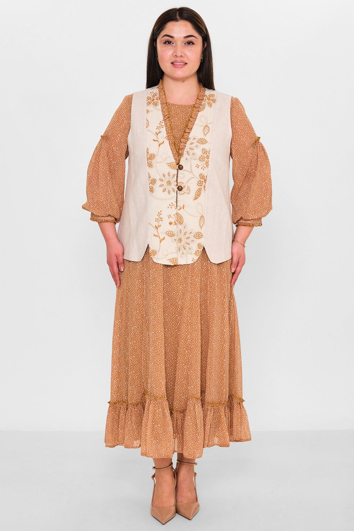 Gumanize - Plus Size Waistcoat (GMZ2025-850-7741) - 8690200151880