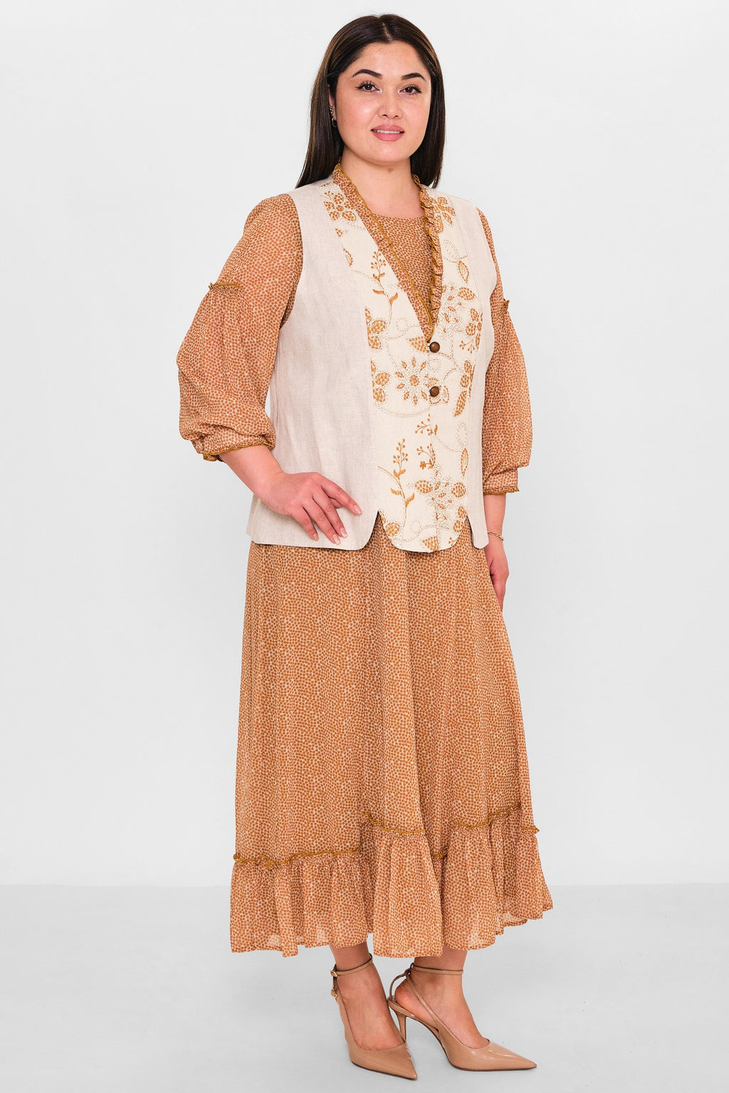 Gumanize - Plus Size Waistcoat (GMZ2025-850-7741) - 8690200151880