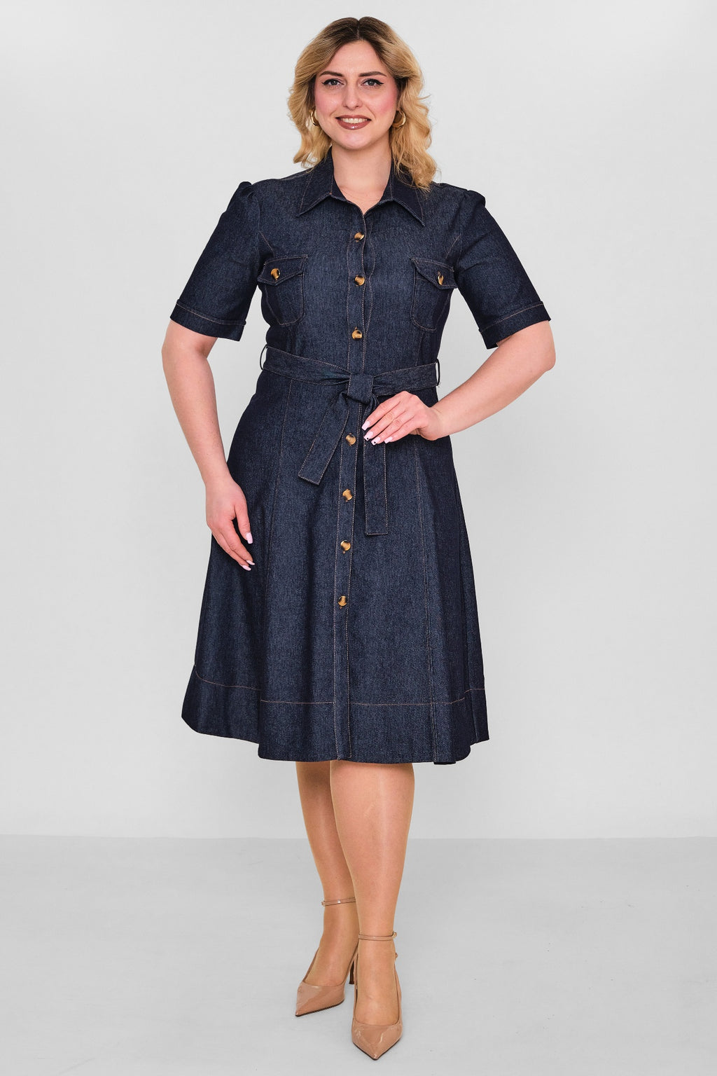 Elitline - Plus Size Dress (ELT26Y8-34-4003) - 8690200152016