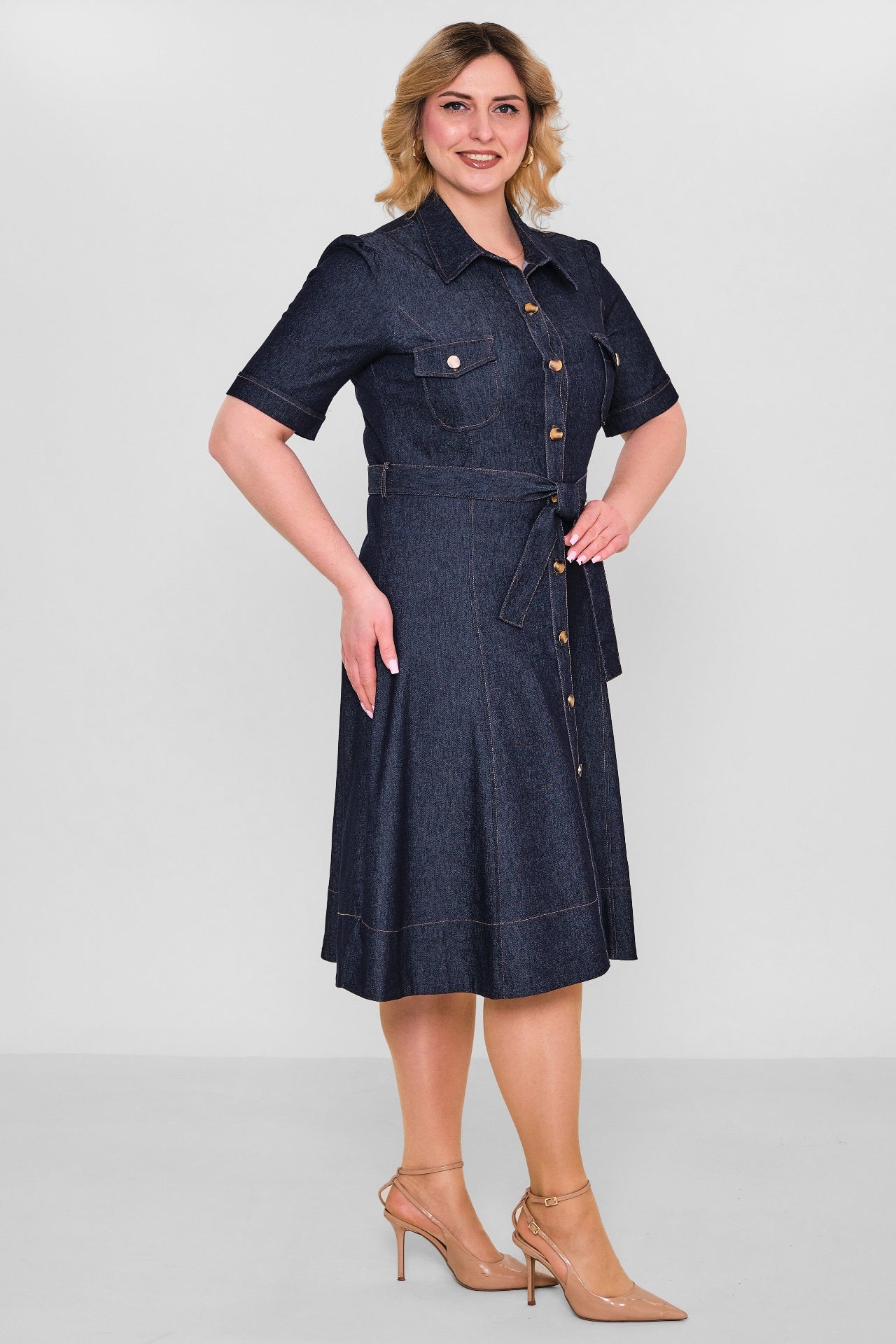 Elitline - Plus Size Dress (ELT26Y8-34-4003) - 8690200152016