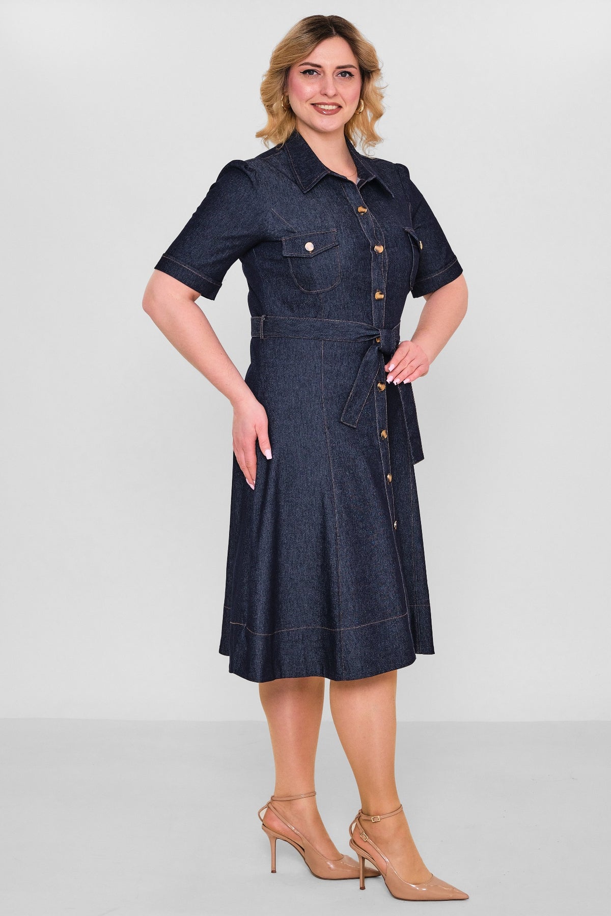 Elitline - Plus Size Dress (ELT26Y8-34-4003) - 8690200152016