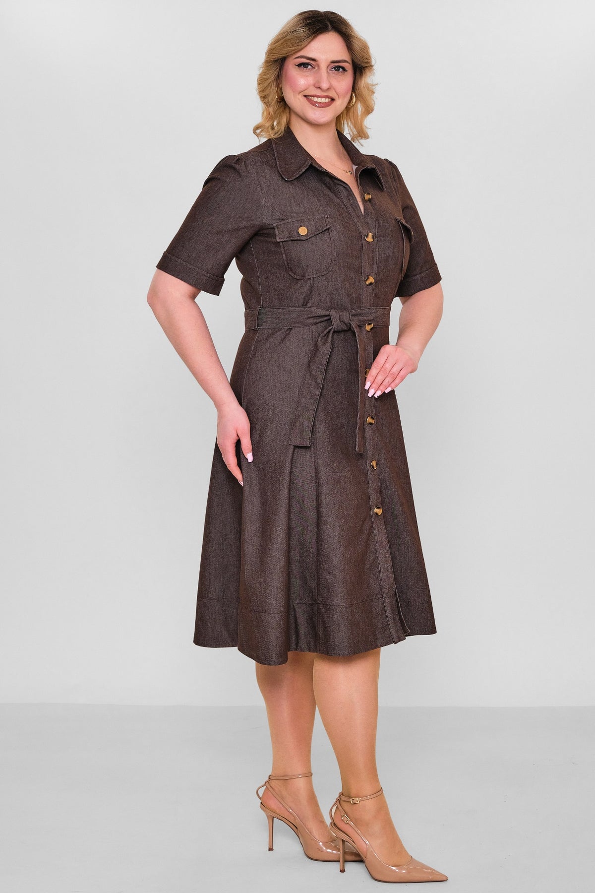 Elitline - Plus Size Dress (ELT26Y8-34-4003) - 8690200152023