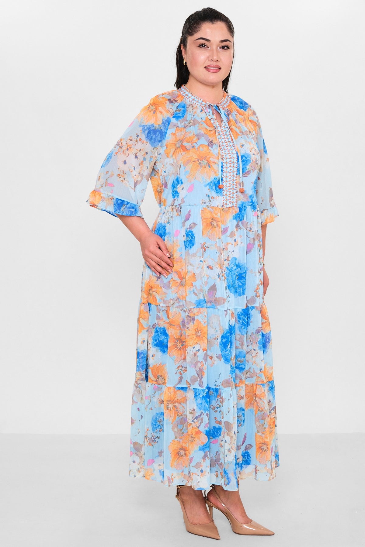 Ksas - Plus Size Dress (KSAS32396) - 8690200153860