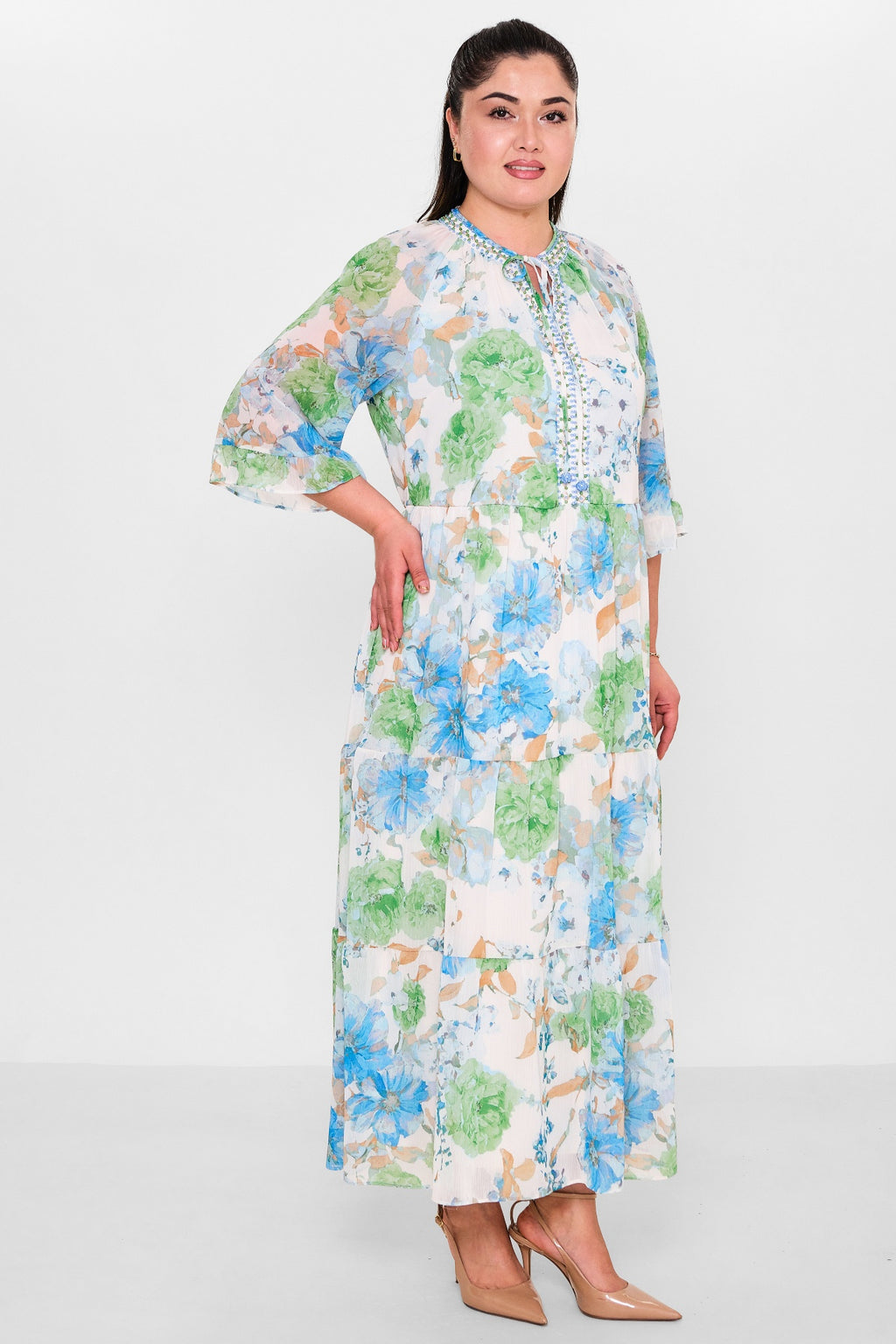 Ksas - Plus Size Dress (KSAS32396) - 8690200153877