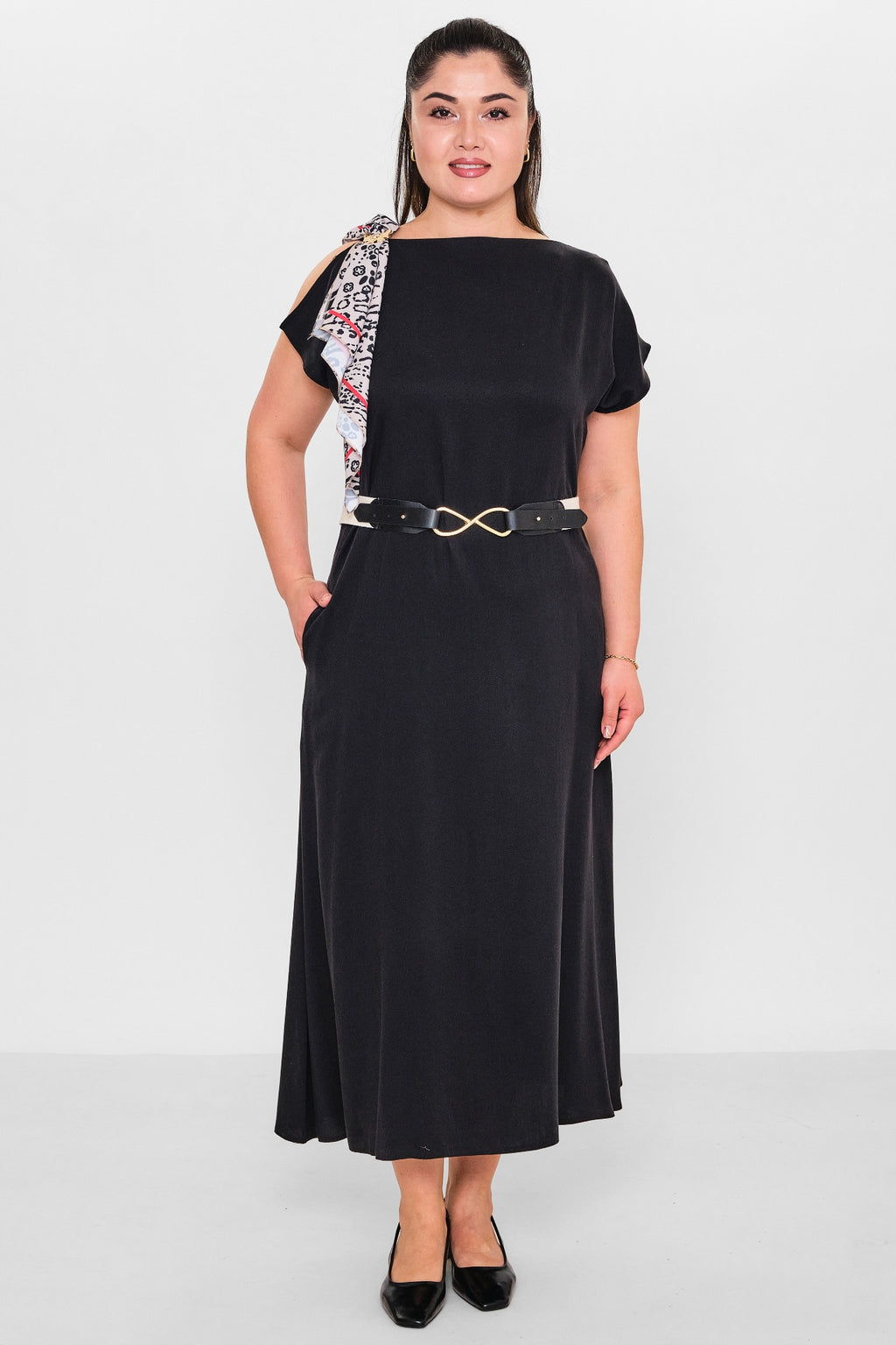 Dress port - Plus Size Dress (DSP26Y5743) - 8690200154430