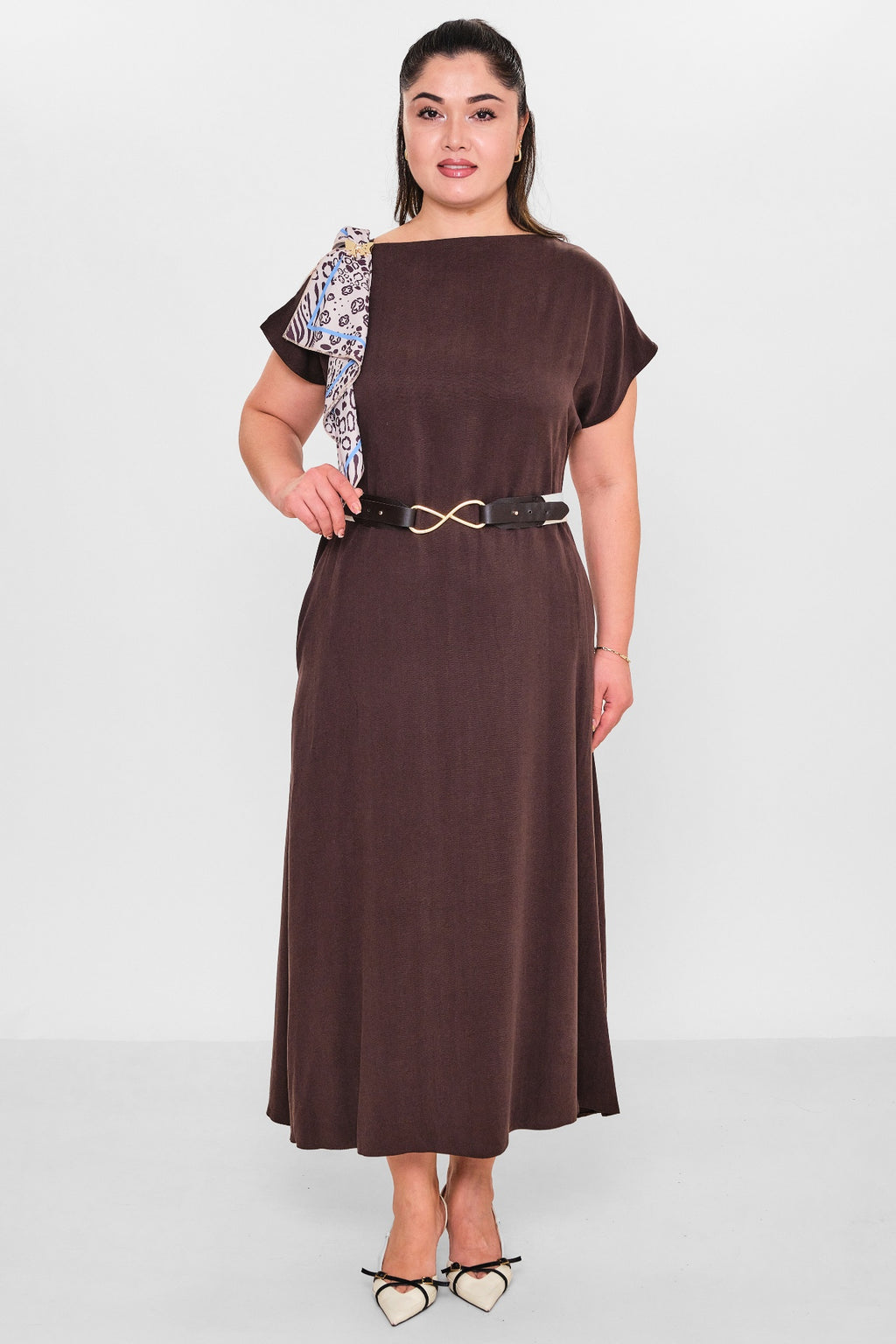 Dress port - Plus Size Dress (DSP26Y5743) - 8690200154447