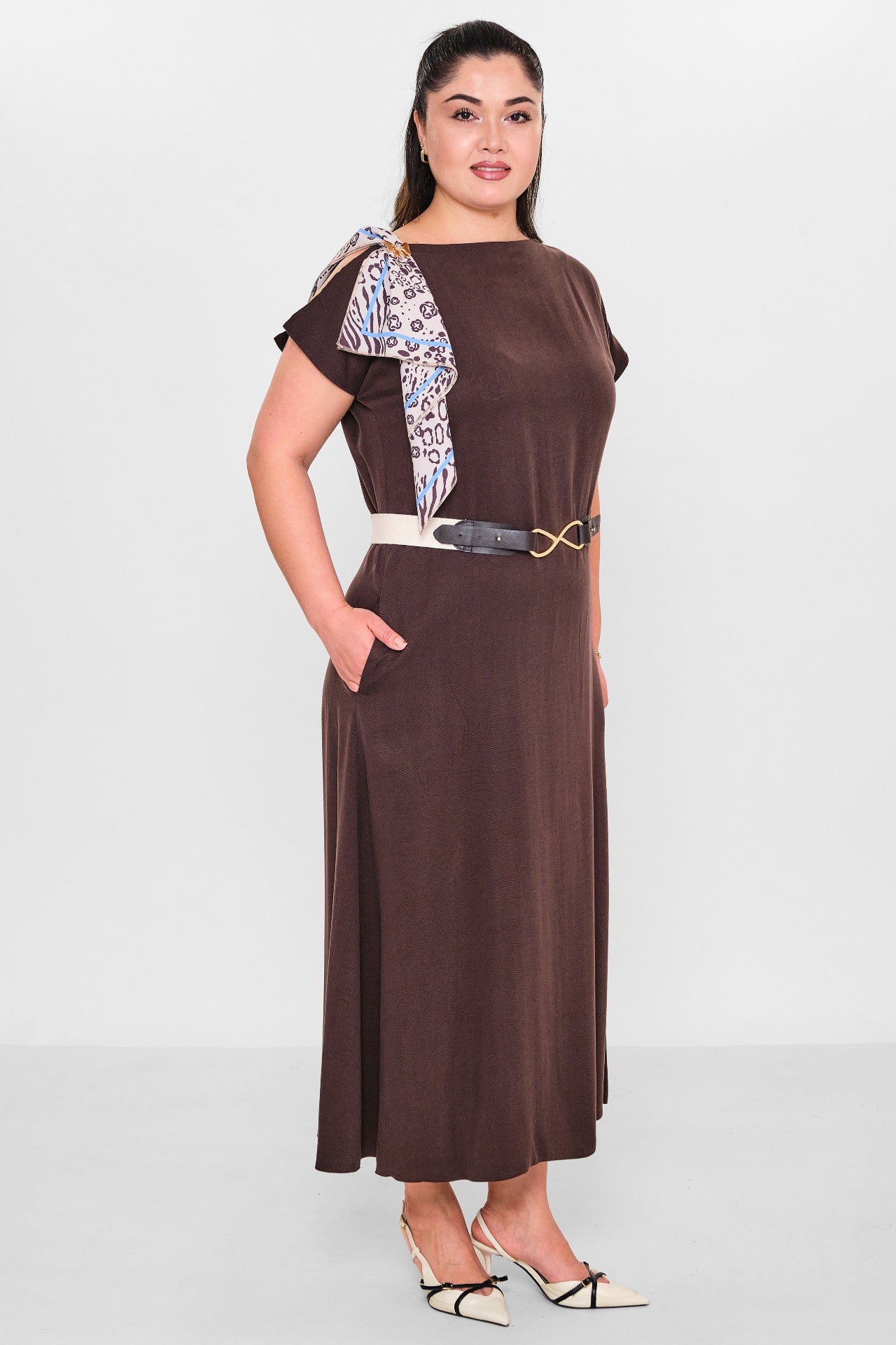 Dress port - Plus Size Dress (DSP26Y5743) - 8690200154447