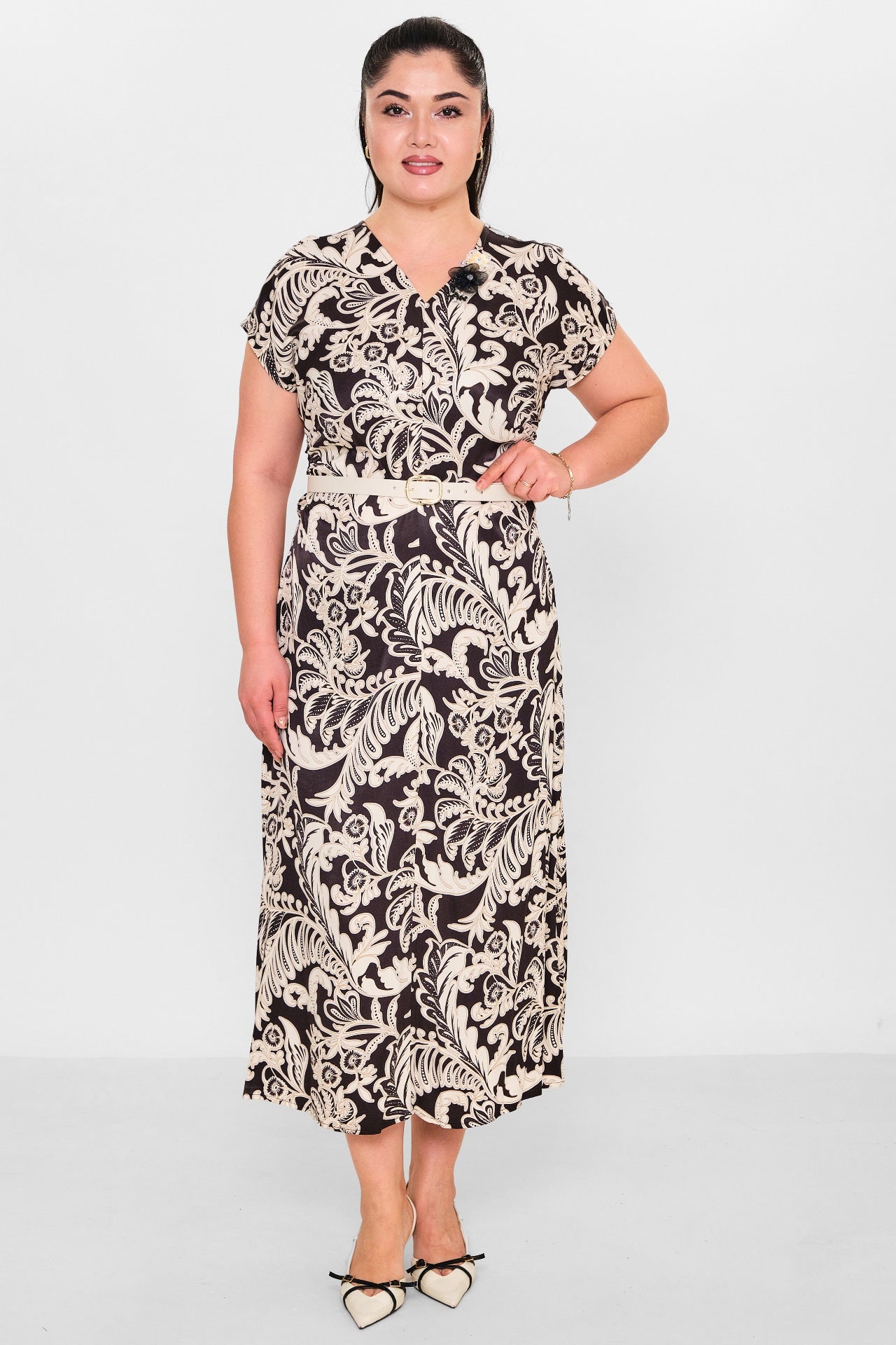 Dress port - Plus Size Dress (DSP26Y5711) - 8690200154454