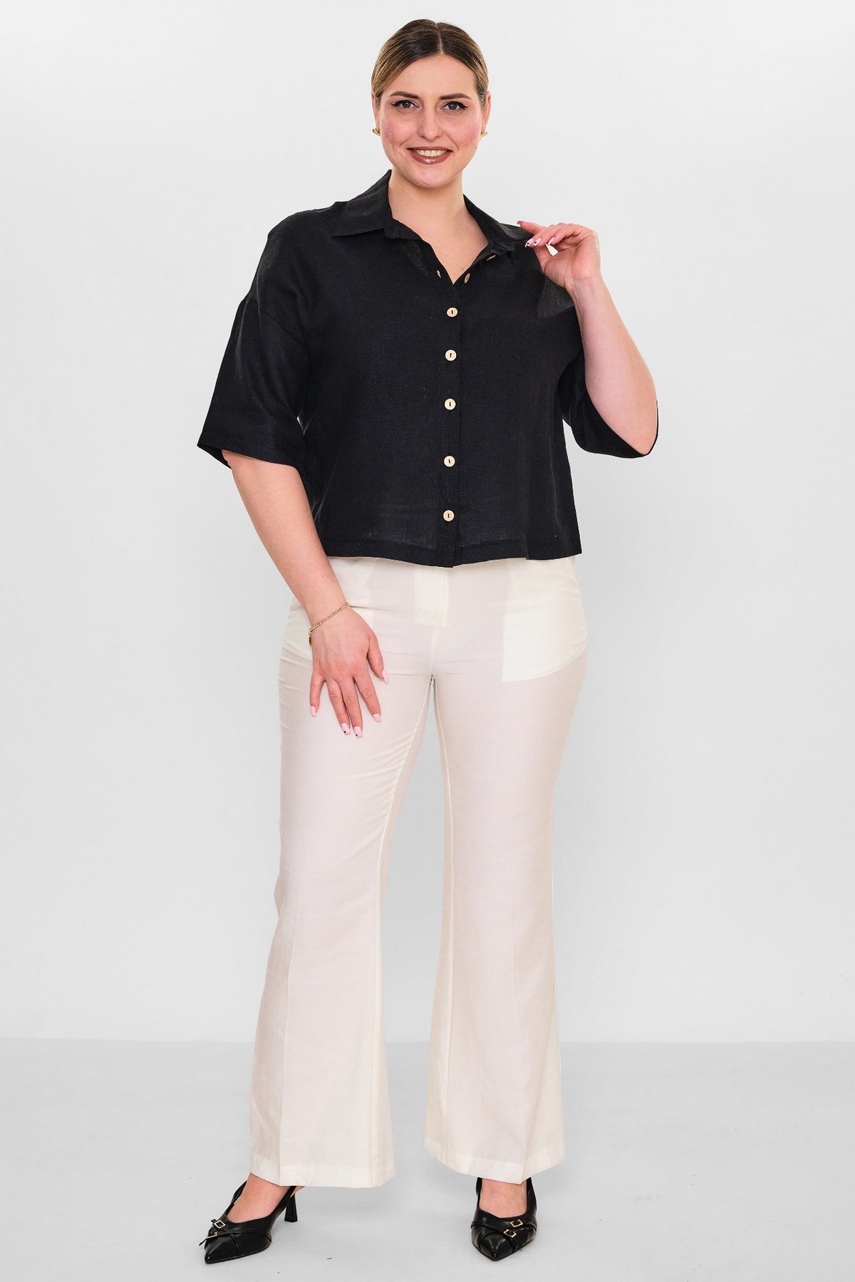 Salkim - Plus Size Shirt (SLK26Y36315BB) - 8690200155512