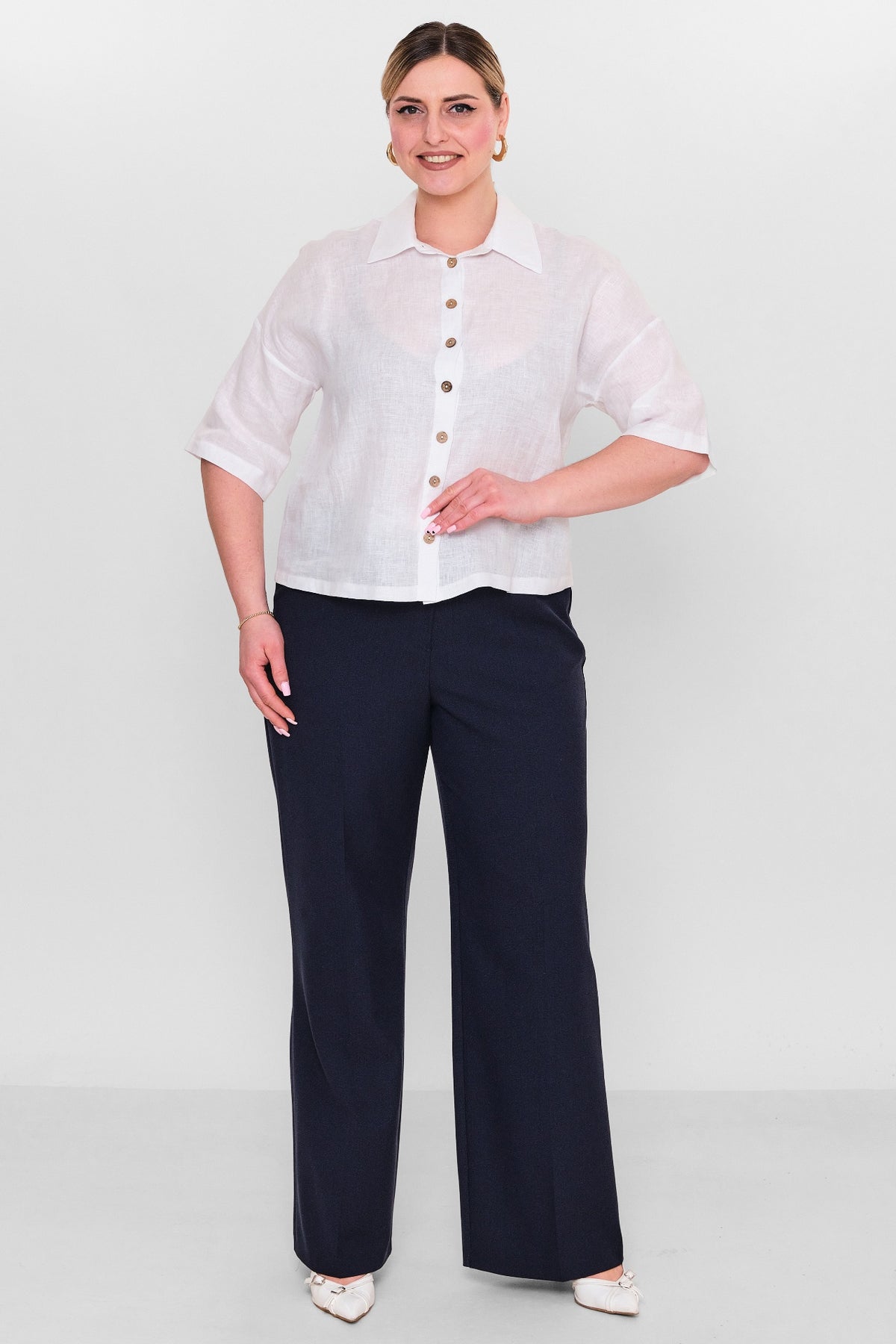 Salkim - Plus Size Shirt (SLK26Y36315BB) - 8690200155529
