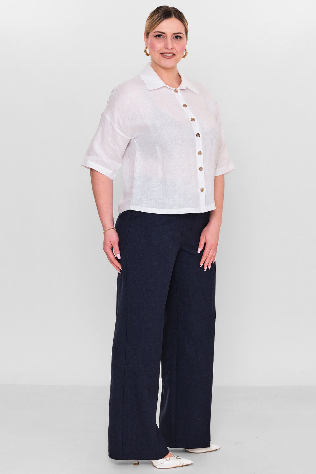 Salkim - Plus Size Shirt (SLK26Y36315BB) - 8690200155529